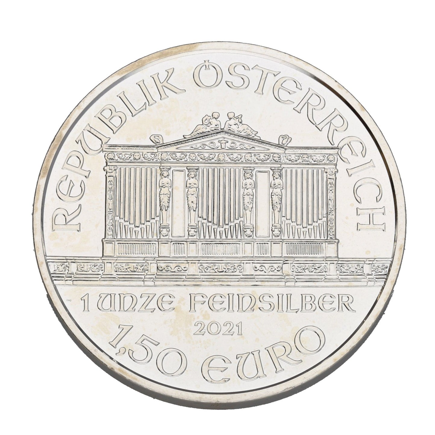 Fine Silver Austrian Philharmonic 1 OZ Coin 2021