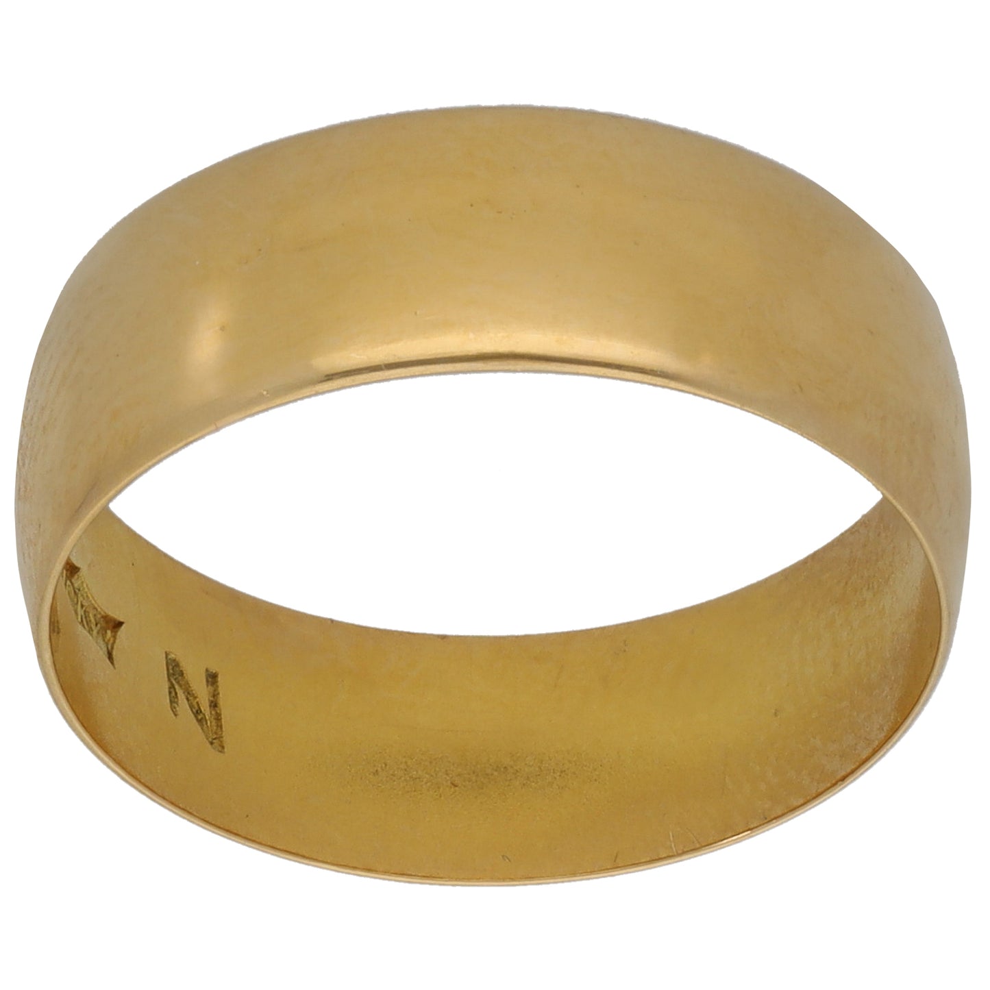 18ct Gold Plain Wedding Ring Size N