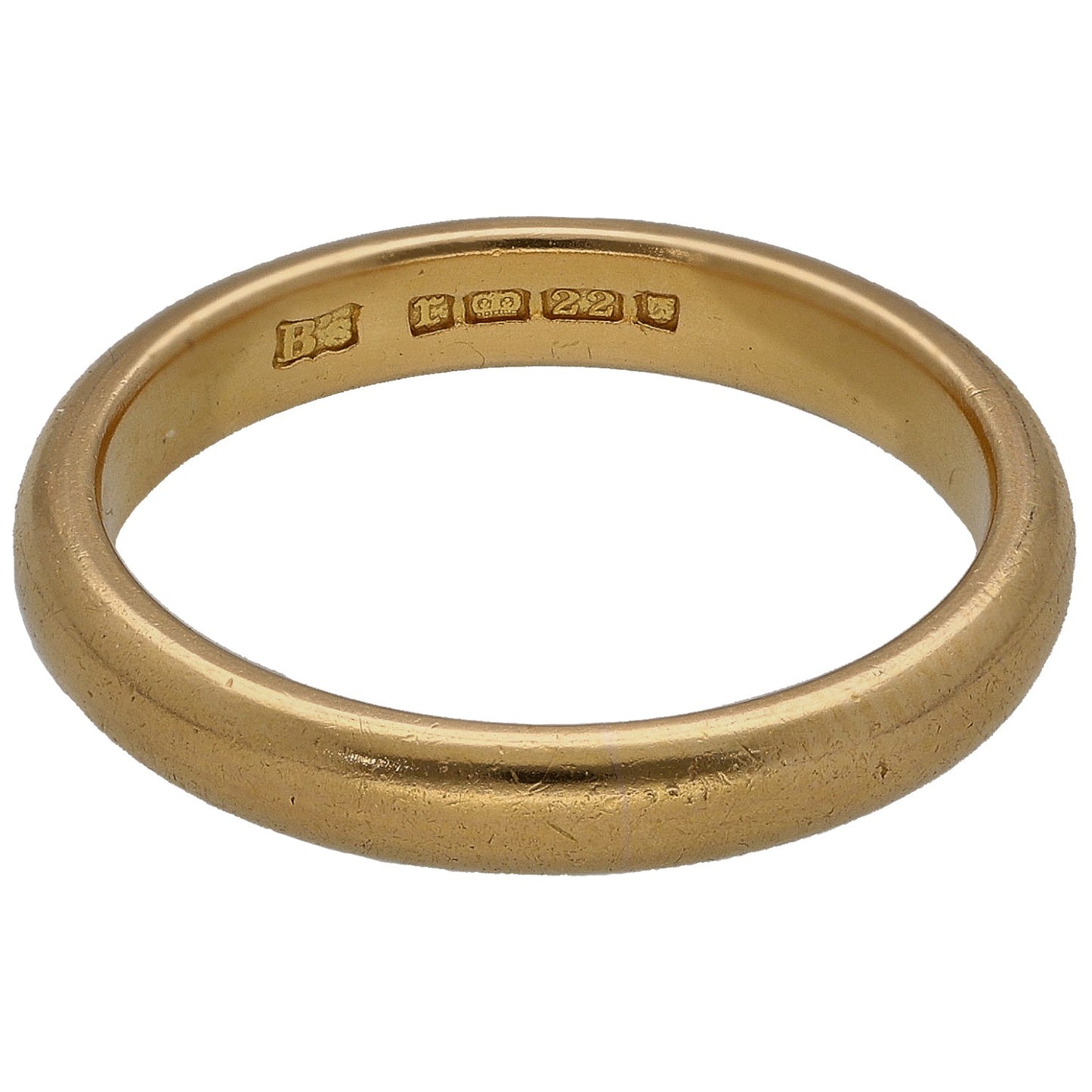 22ct Gold Plain Wedding Ring Size O