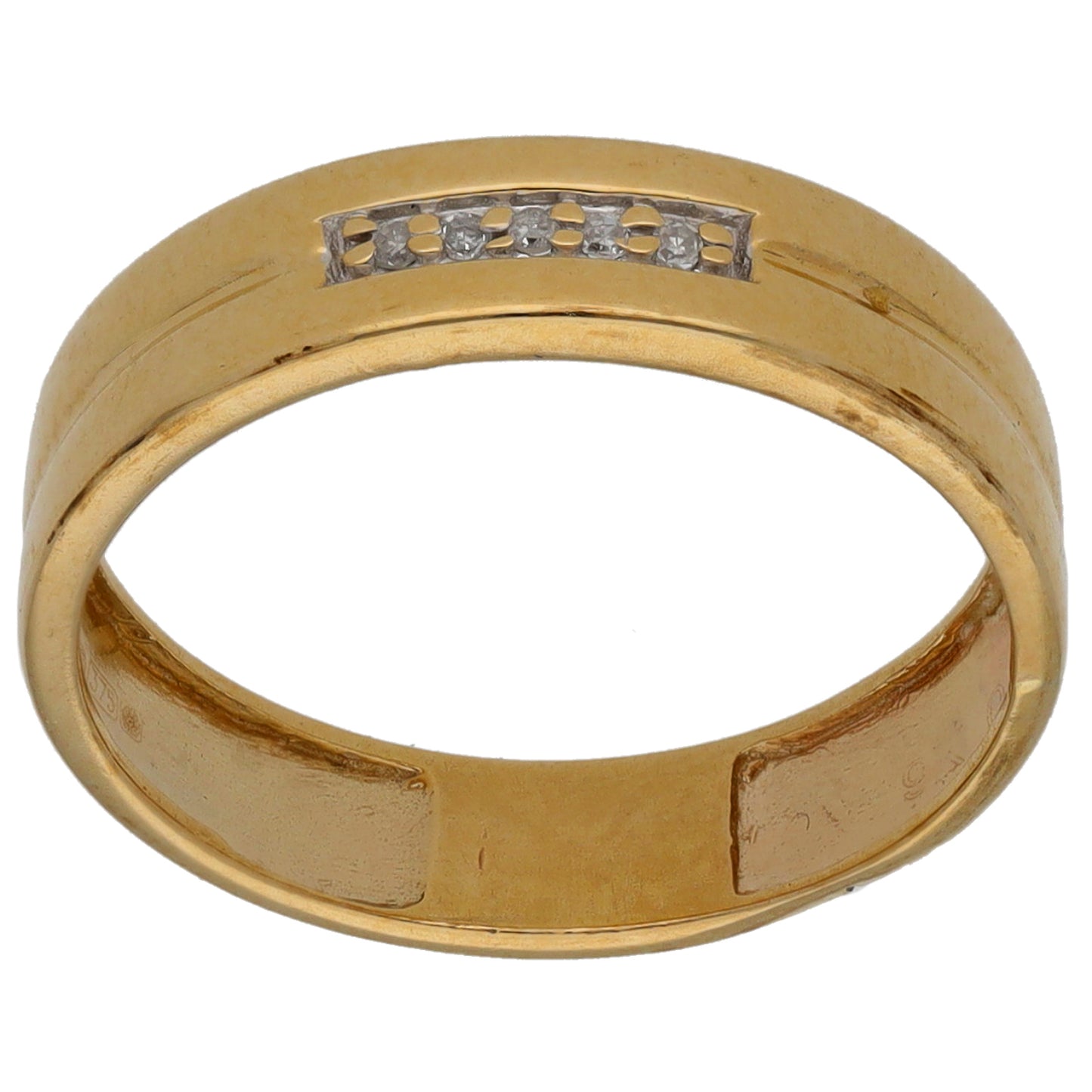 9ct Gold 0.02ct Diamond Alternative Ring Size K