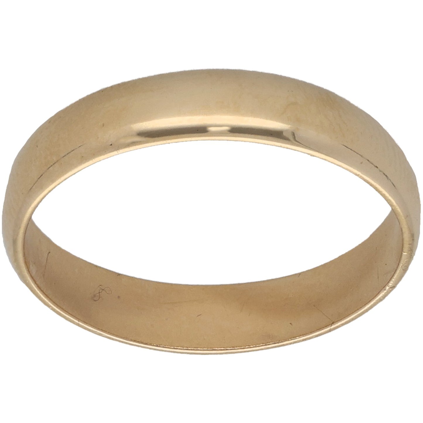 9ct Gold Plain Wedding Ring Size L
