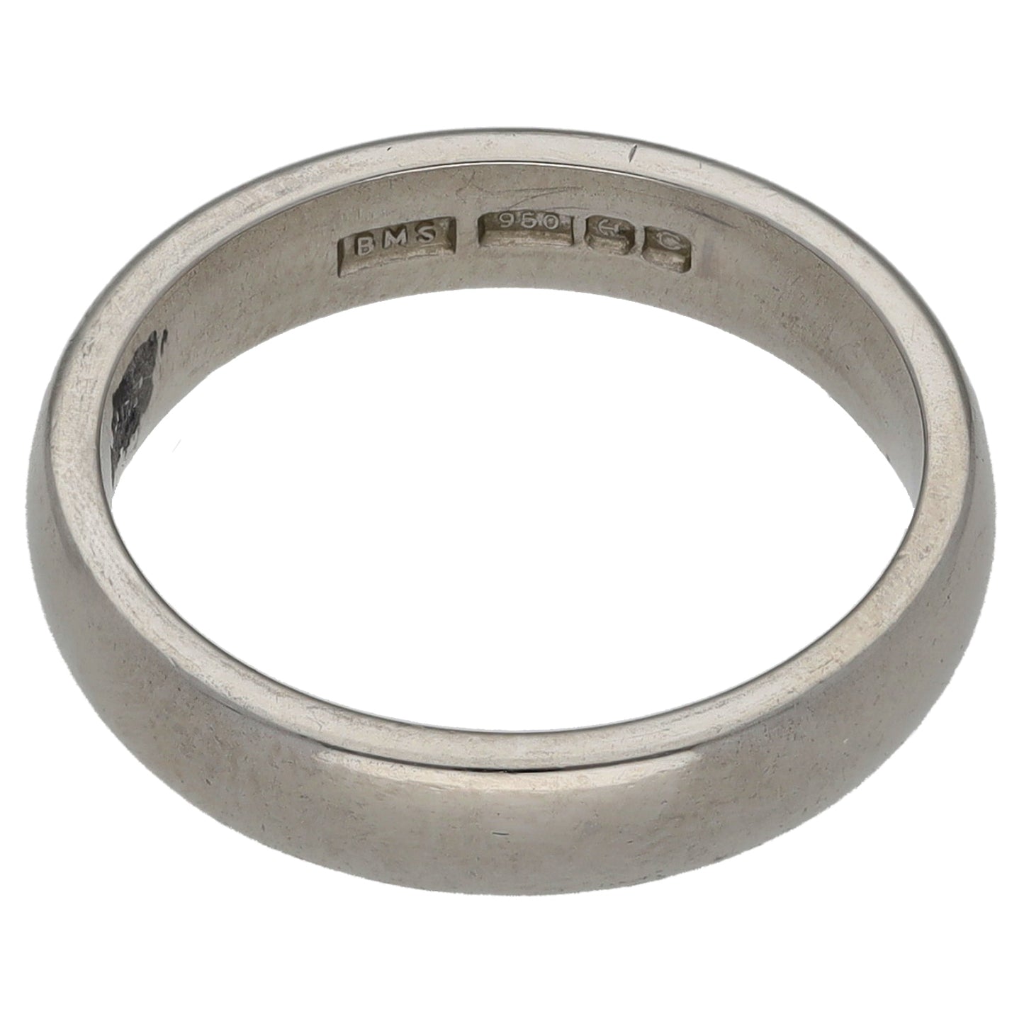 Platinum Plain Wedding Ring Size L