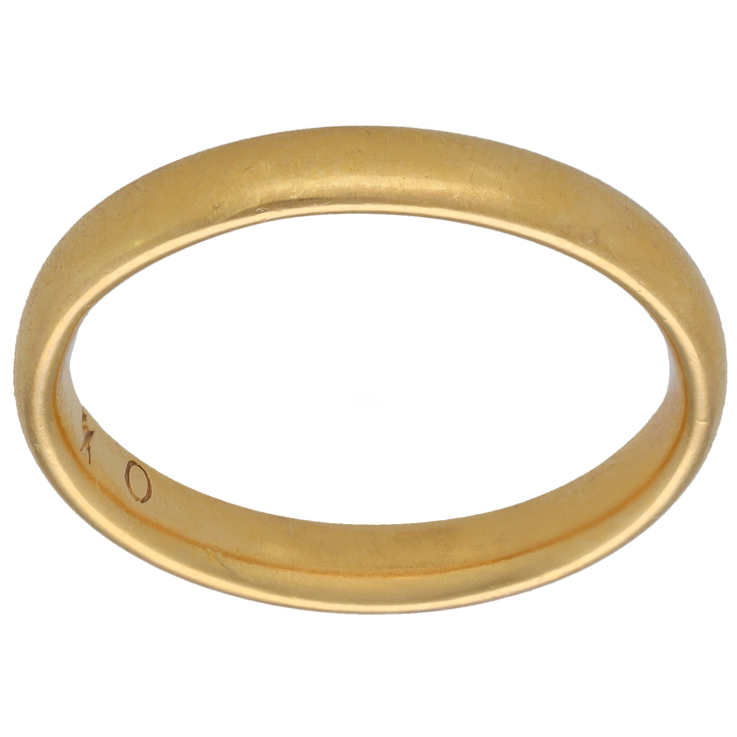 22ct Gold Plain Wedding Ring Size O