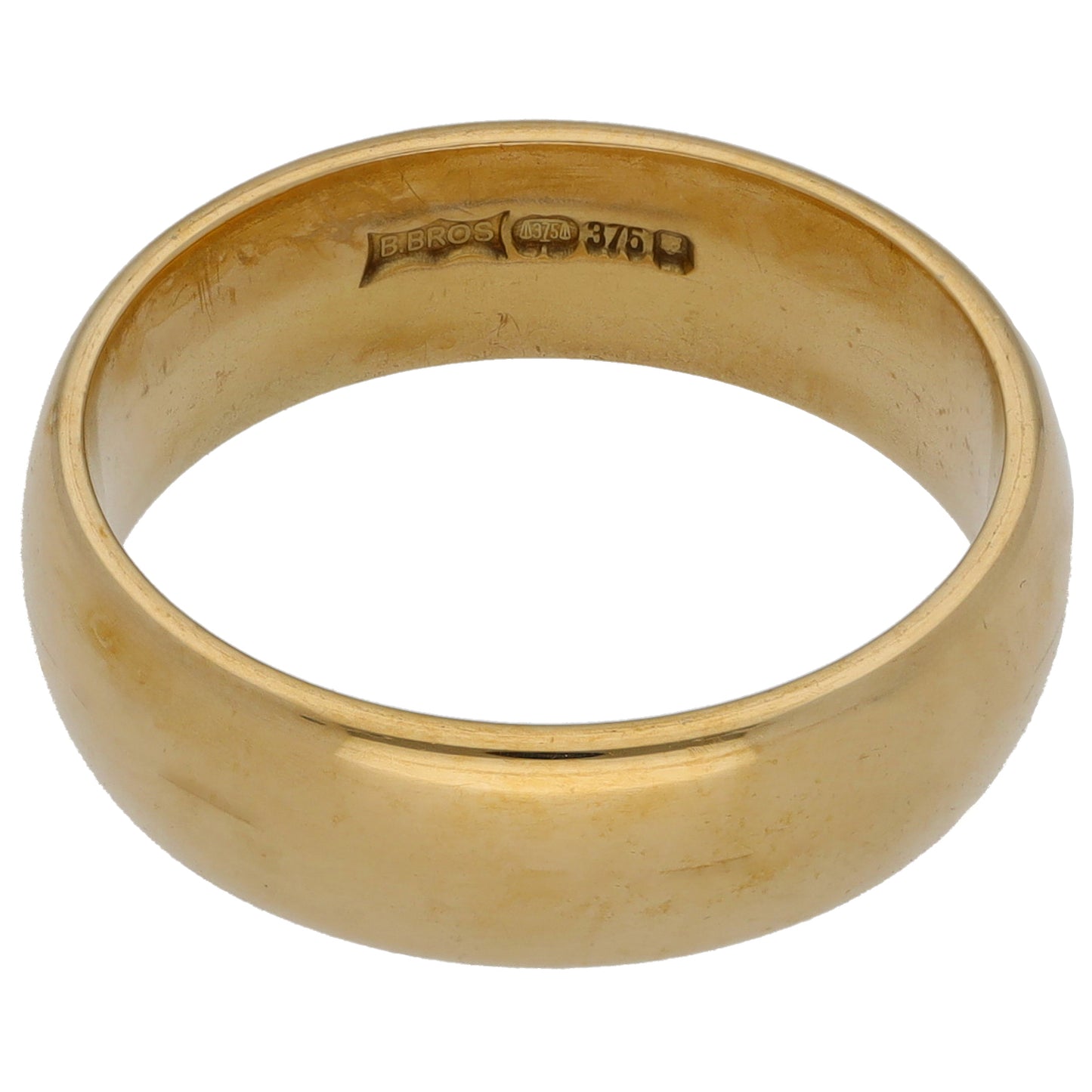 9ct Gold Plain Wedding Ring Size N