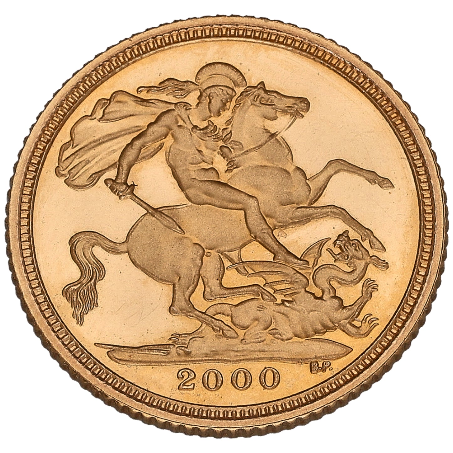 22ct Gold Queen Elizabeth II Half Sovereign Coin 2000