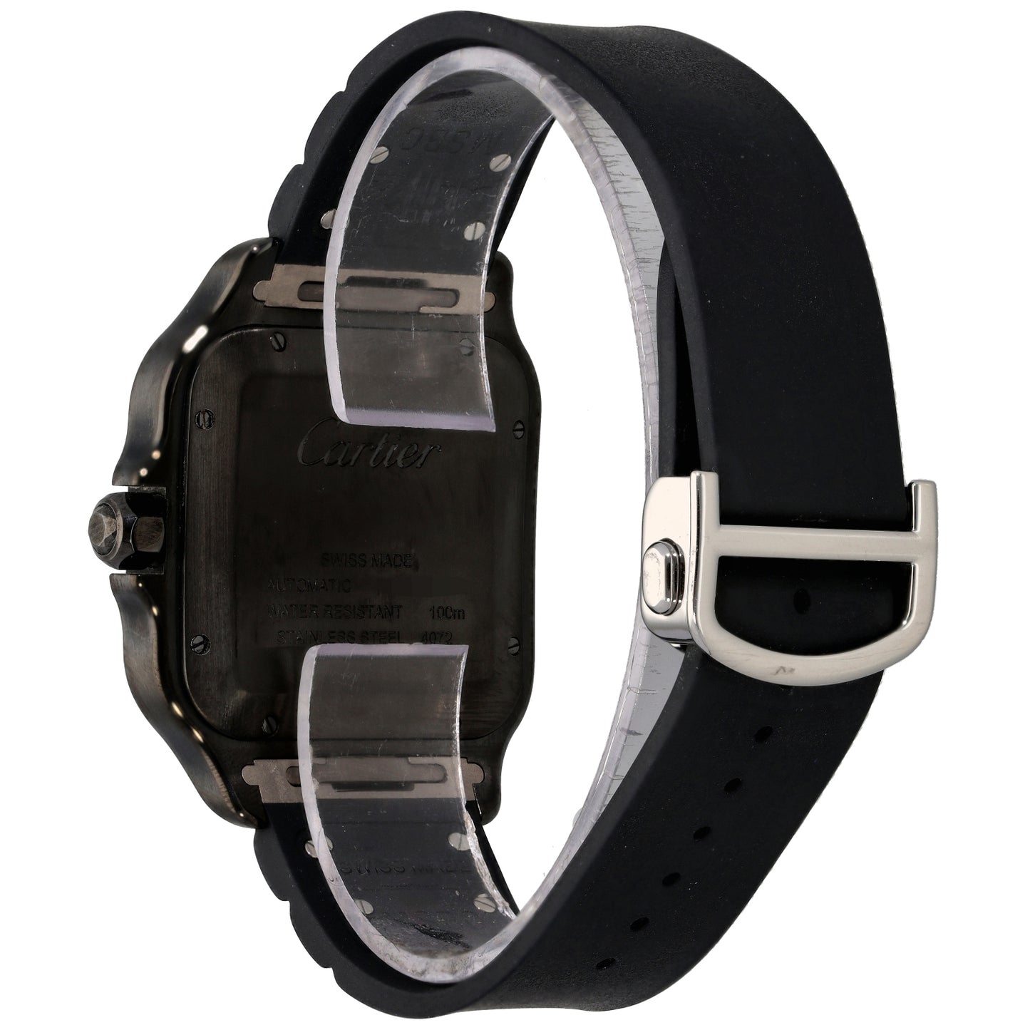 Cartier Santos 4072 39.8mm DLC Stainless Steel Watch