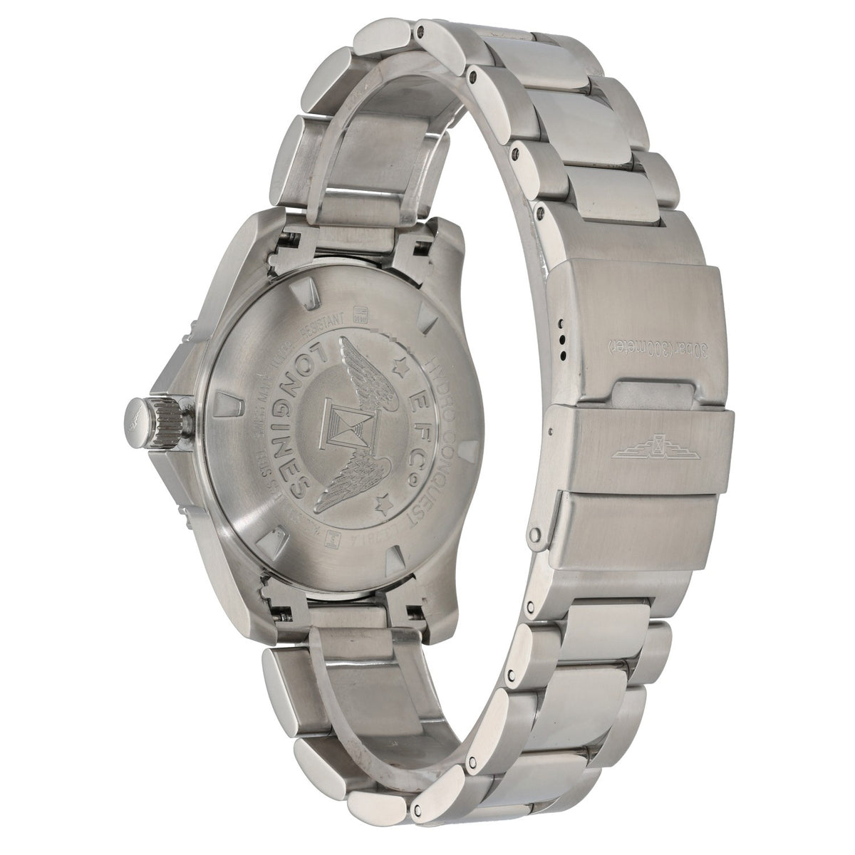 Longines Hydro Conquest L3.781.4, closed caseback finished in stainless steel