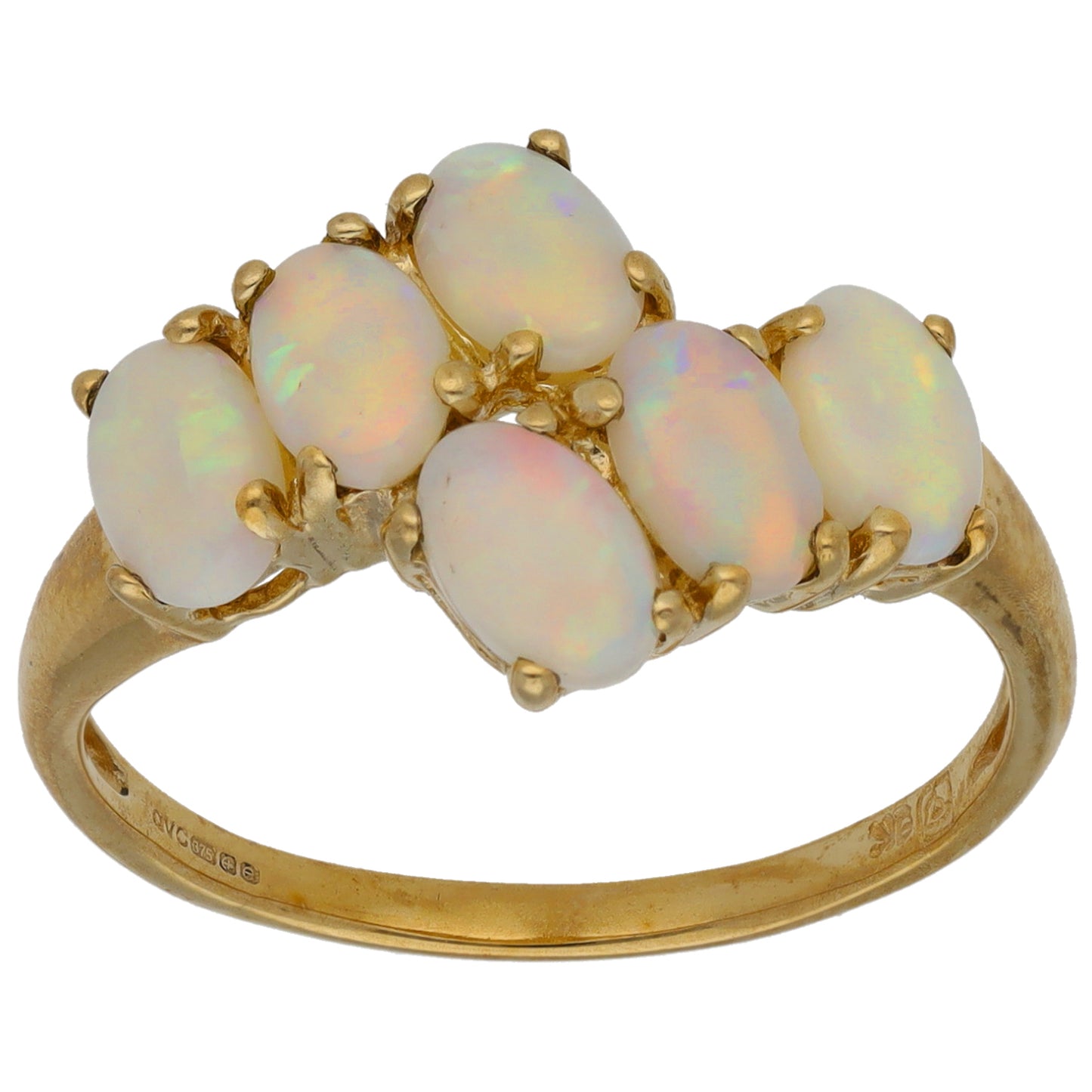 9ct Gold Opal Dress/Cocktail Ring Size S