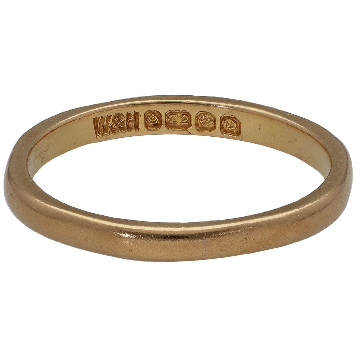 22ct Gold Plain Wedding Ring Size L
