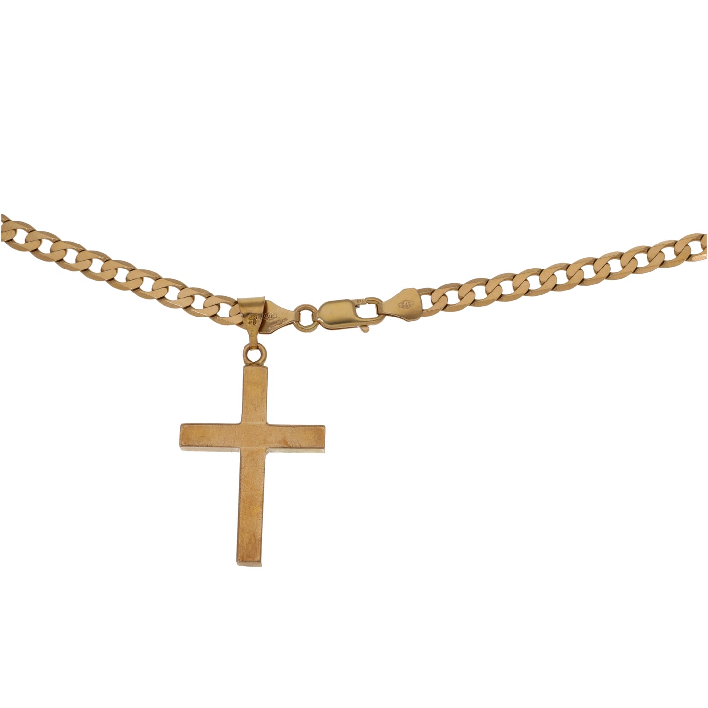 9ct Gold Cross Pendant With Chain