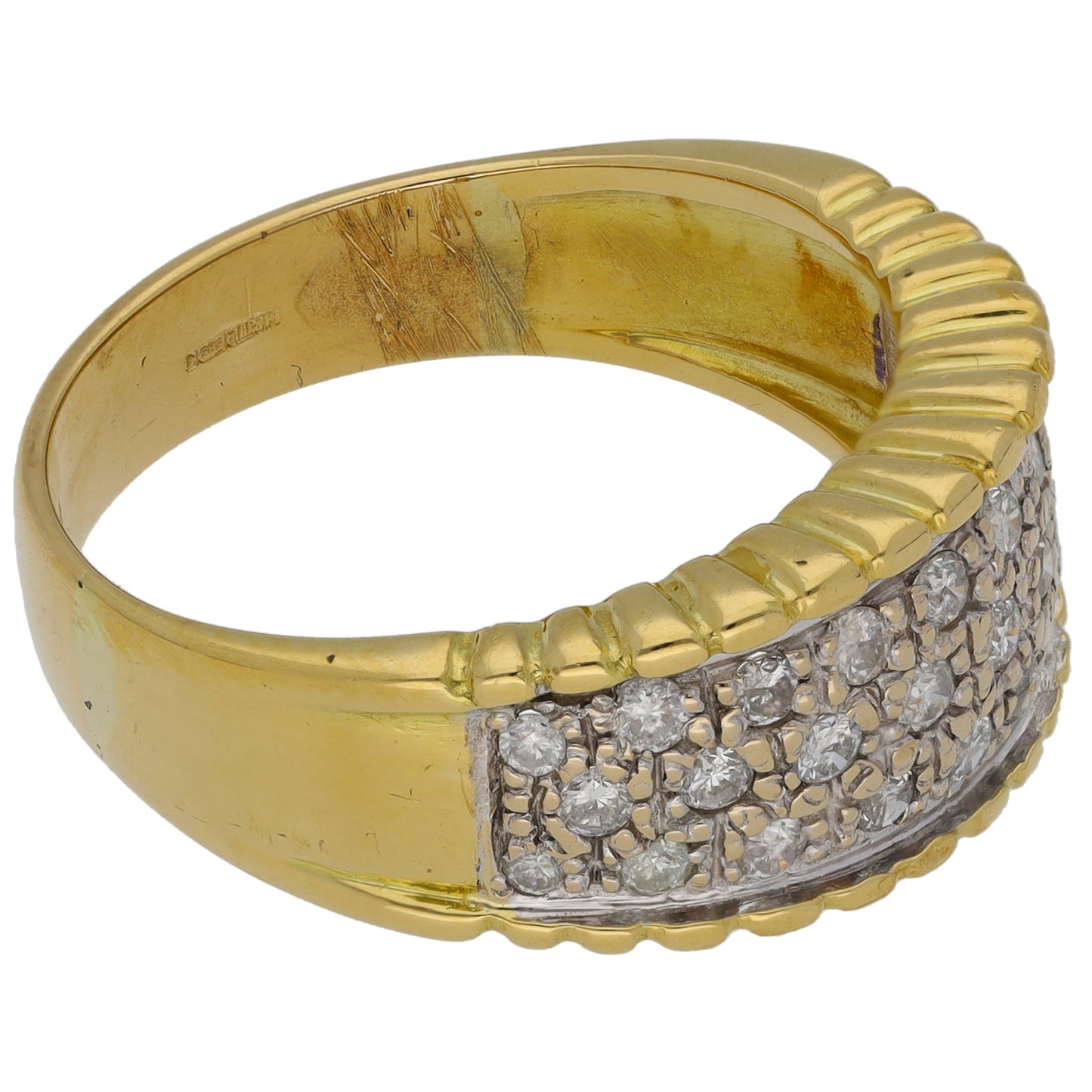14ct Gold 0.58ct Diamond Dress/Cocktail Ring Size U