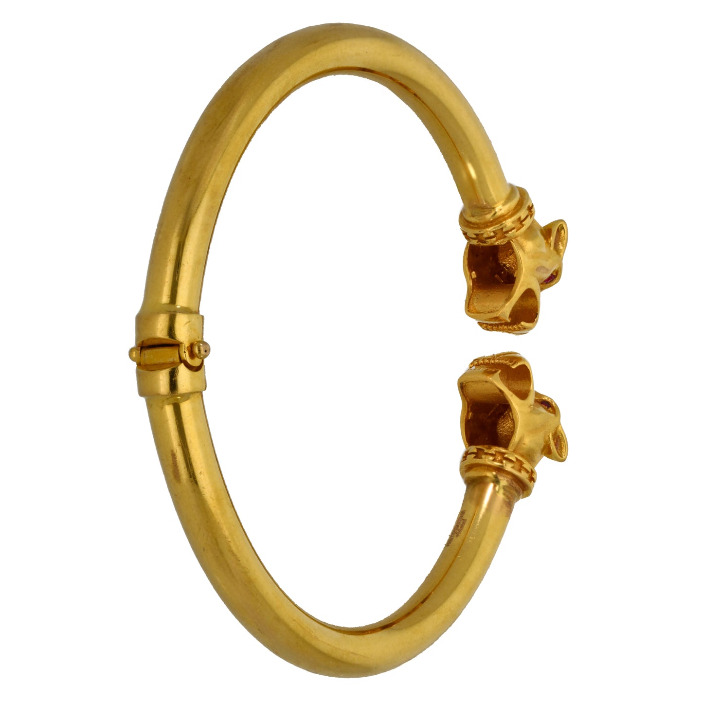 22ct Gold Imitation Gems Torque Bangle