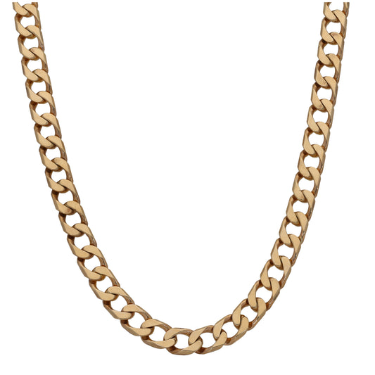 9ct Gold Curb Chain 22"