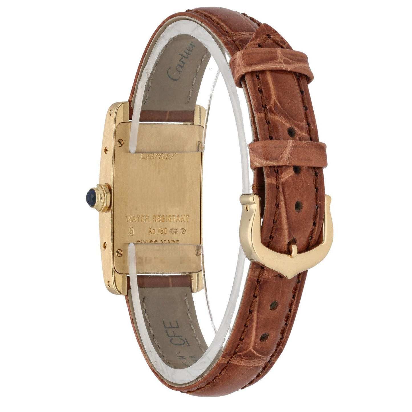 Cartier Tank Americaine W2601556 19mm Gold Watch