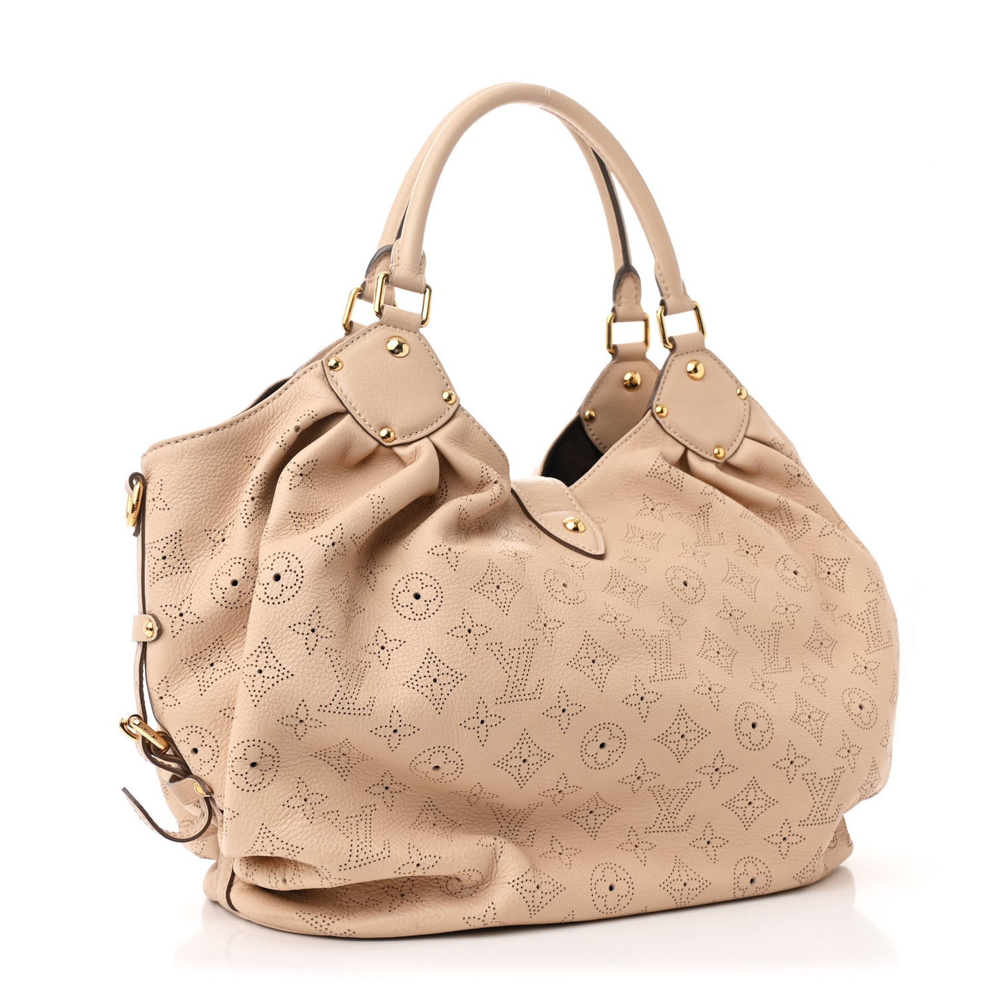 Louis Vuitton Mahina L in Coquille Leather Bag - Beige