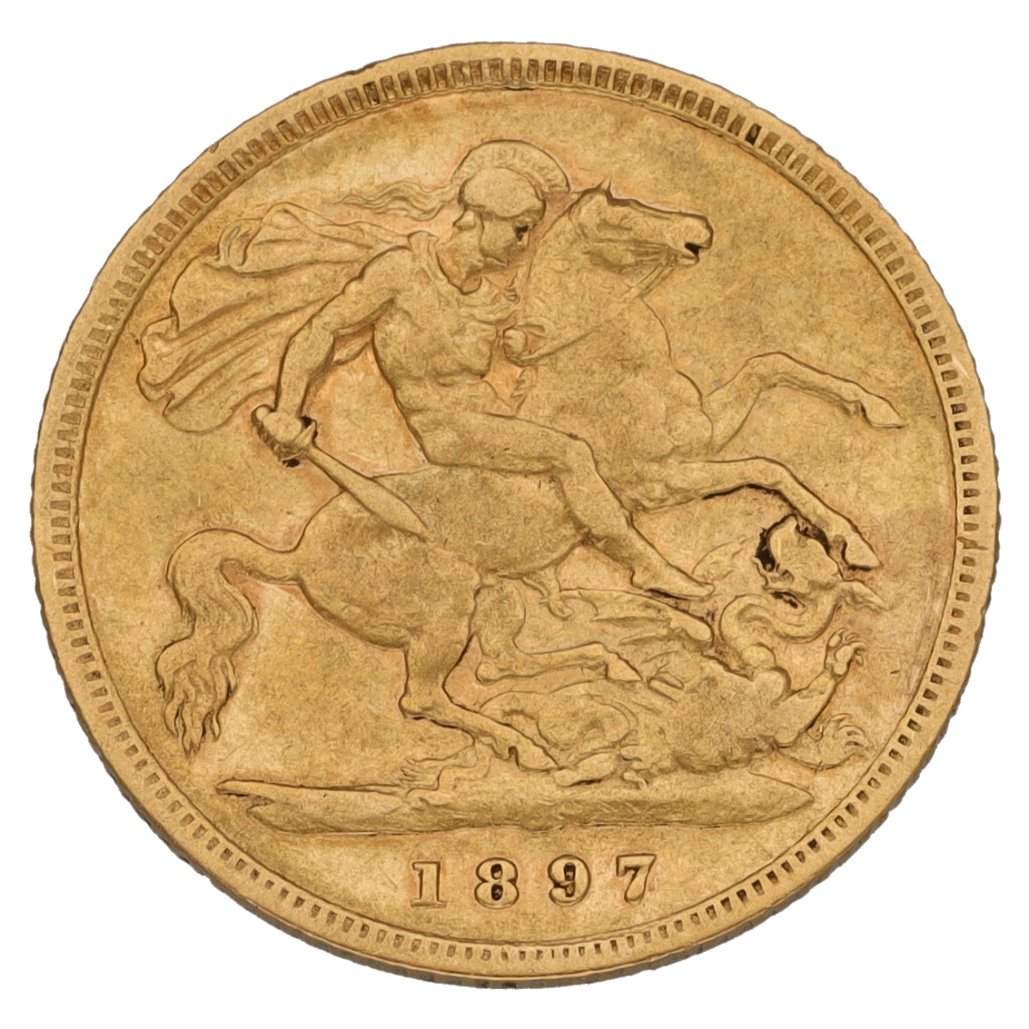 22ct Gold Queen Victoria Half Sovereign Coin 1897
