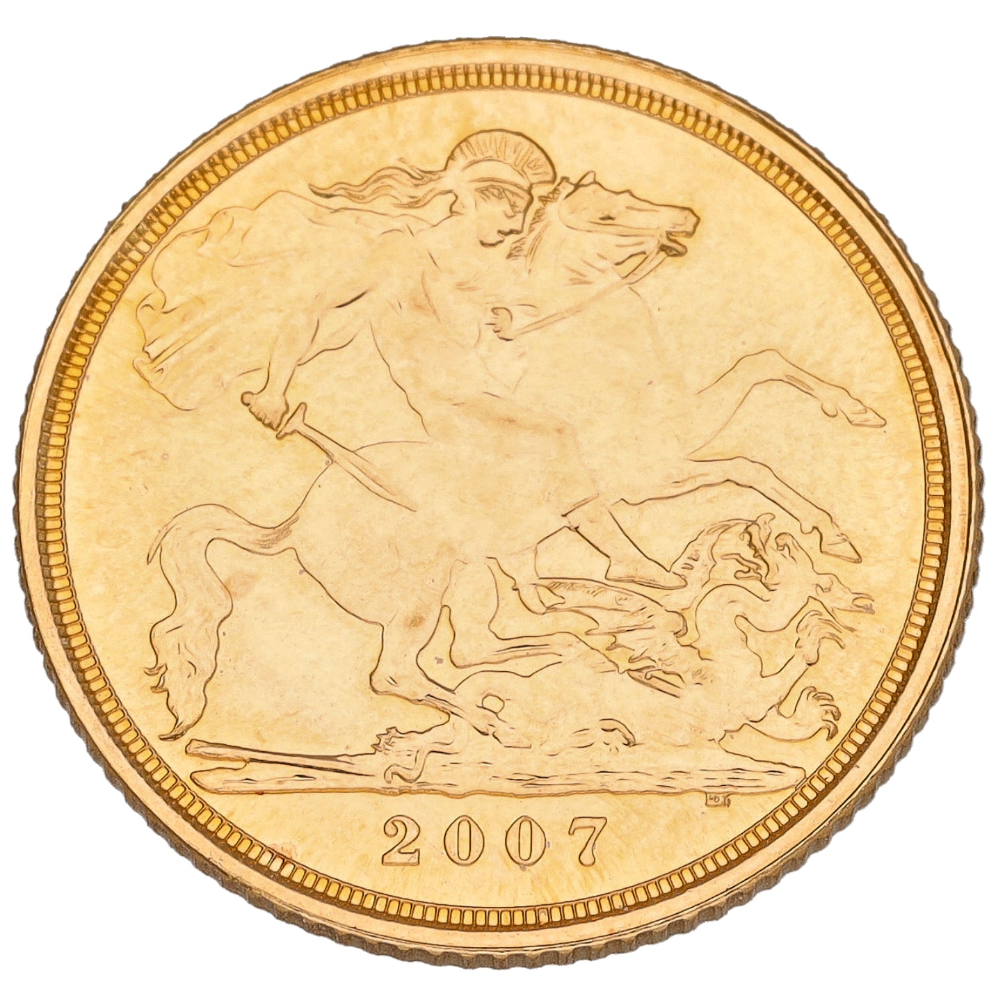 22ct Gold Queen Elizabeth II Half Sovereign Coin 2007