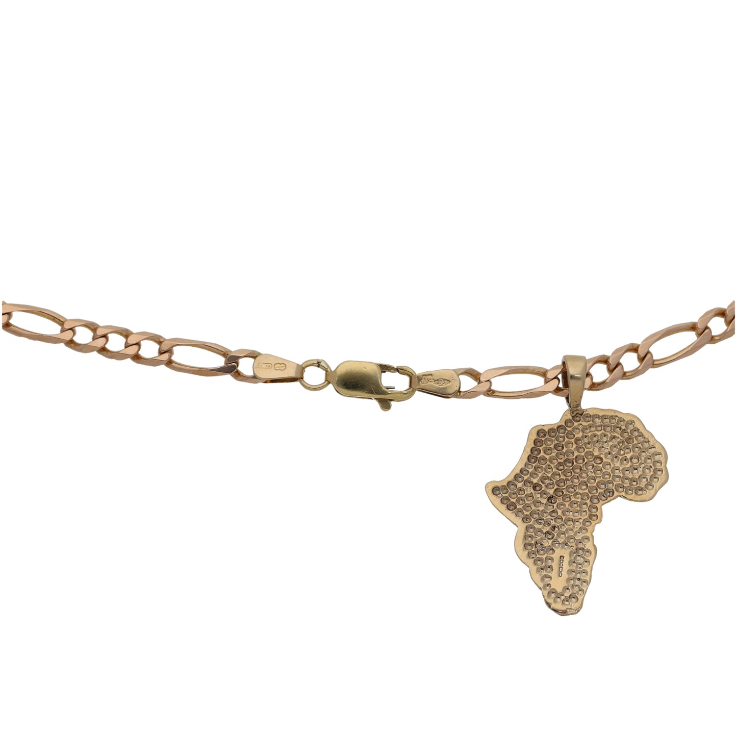 9ct Gold Africa Pendant With Chain