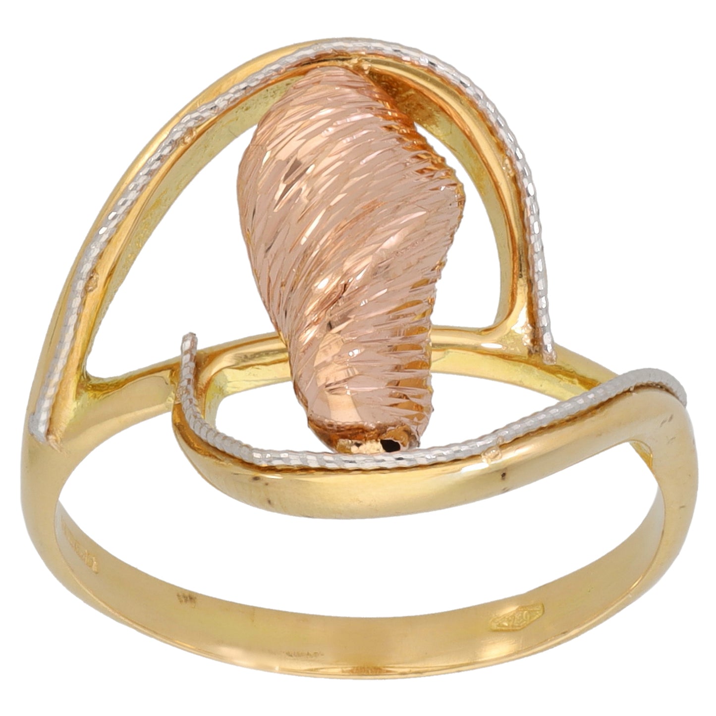 14ct Tricolour Gold Alternative Ring Size O