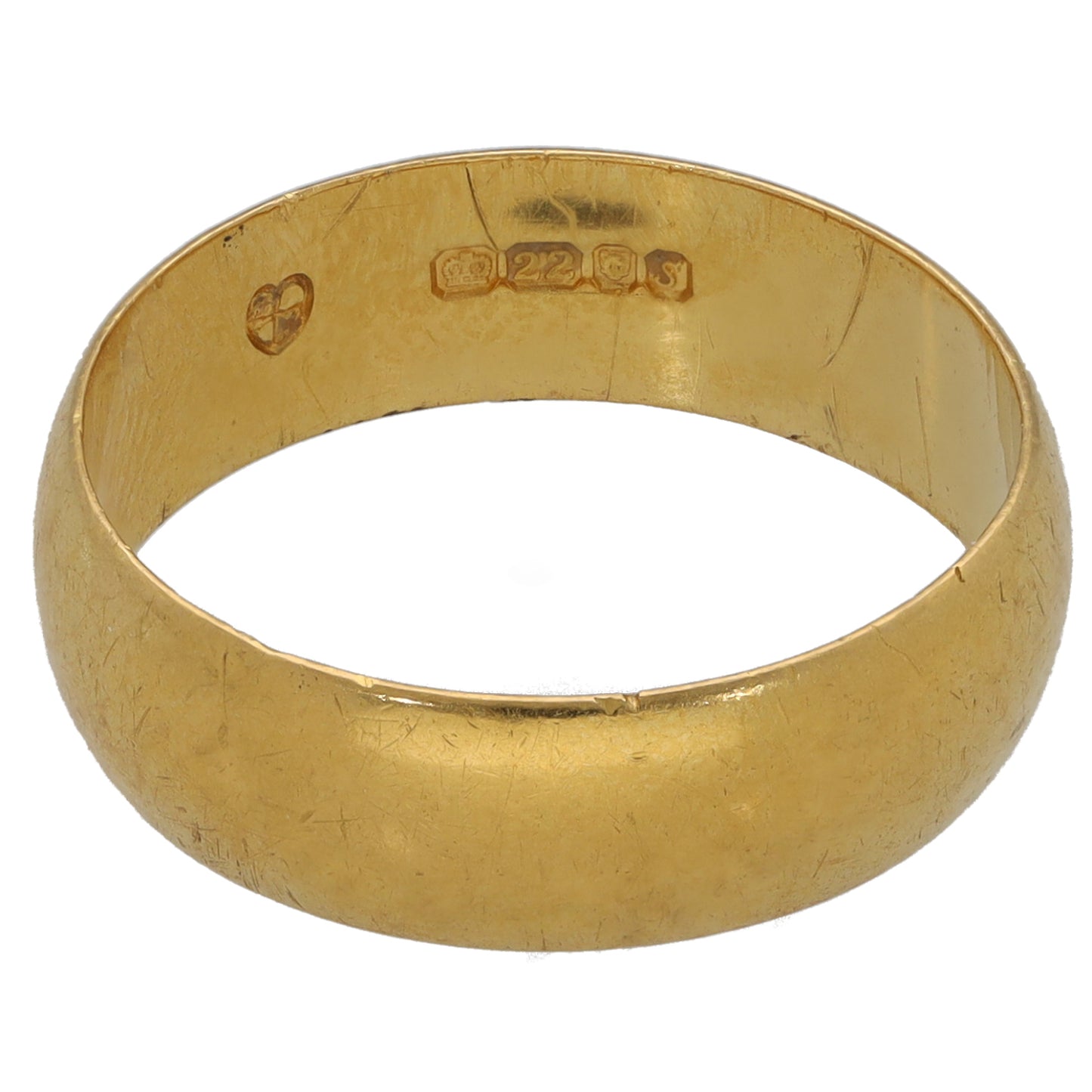 22ct Gold Plain Wedding Ring Size P