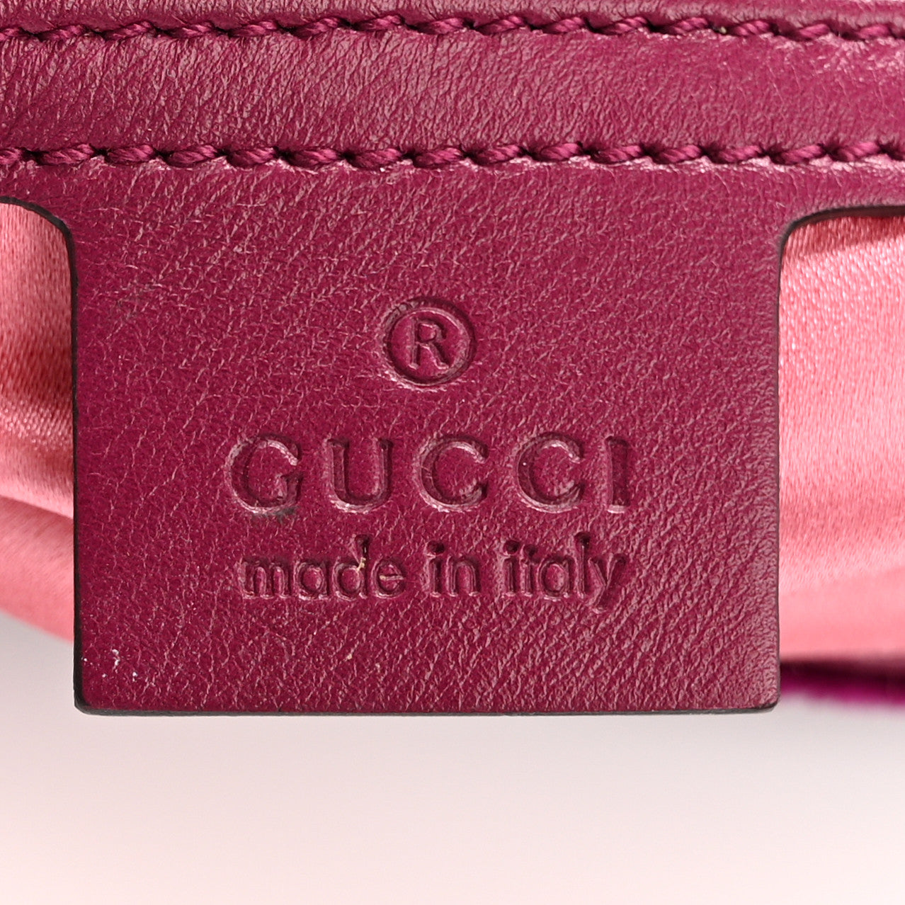 Gucci GG Marmont Velvet Matelasse Shoulder Bag - Fuchsia
