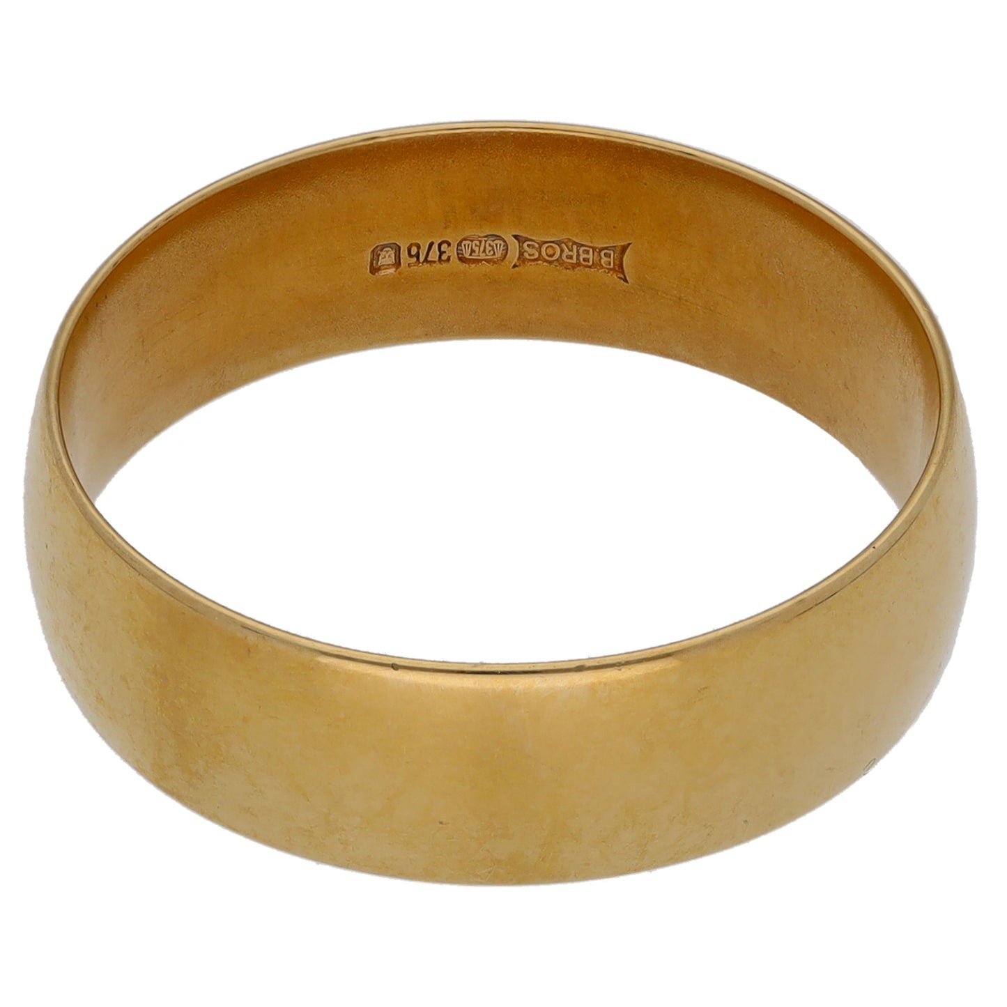 9ct Gold Plain Wedding Ring Size S