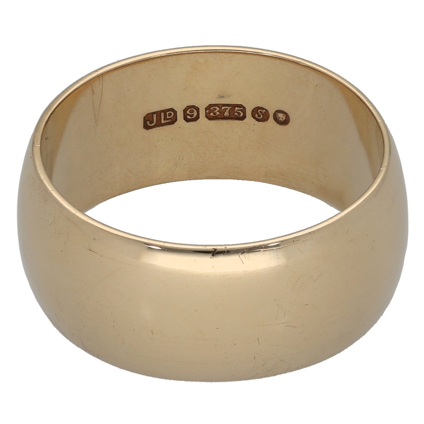 9ct Gold Plain Wedding Ring Size S