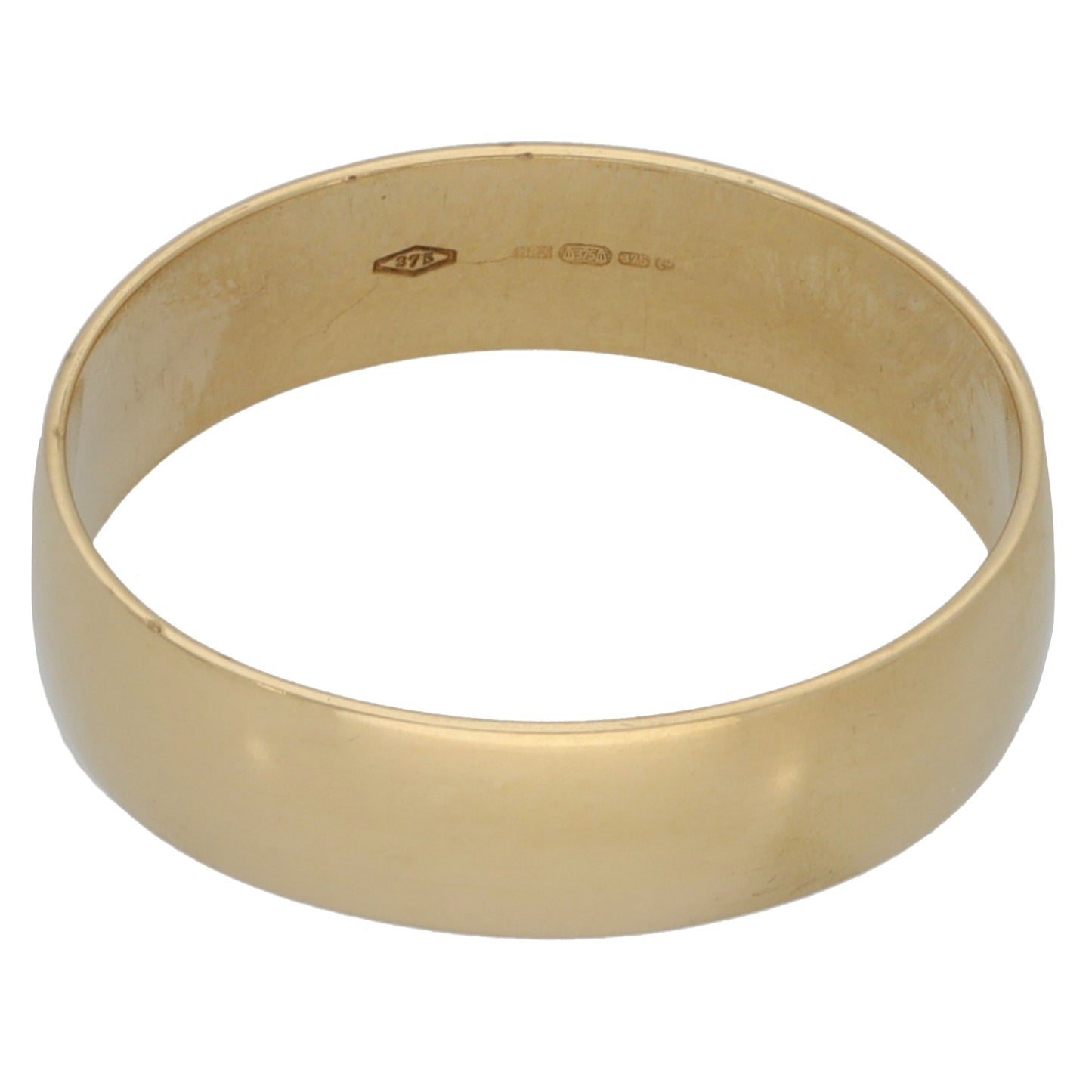 9ct Gold Plain Wedding Ring Size R
