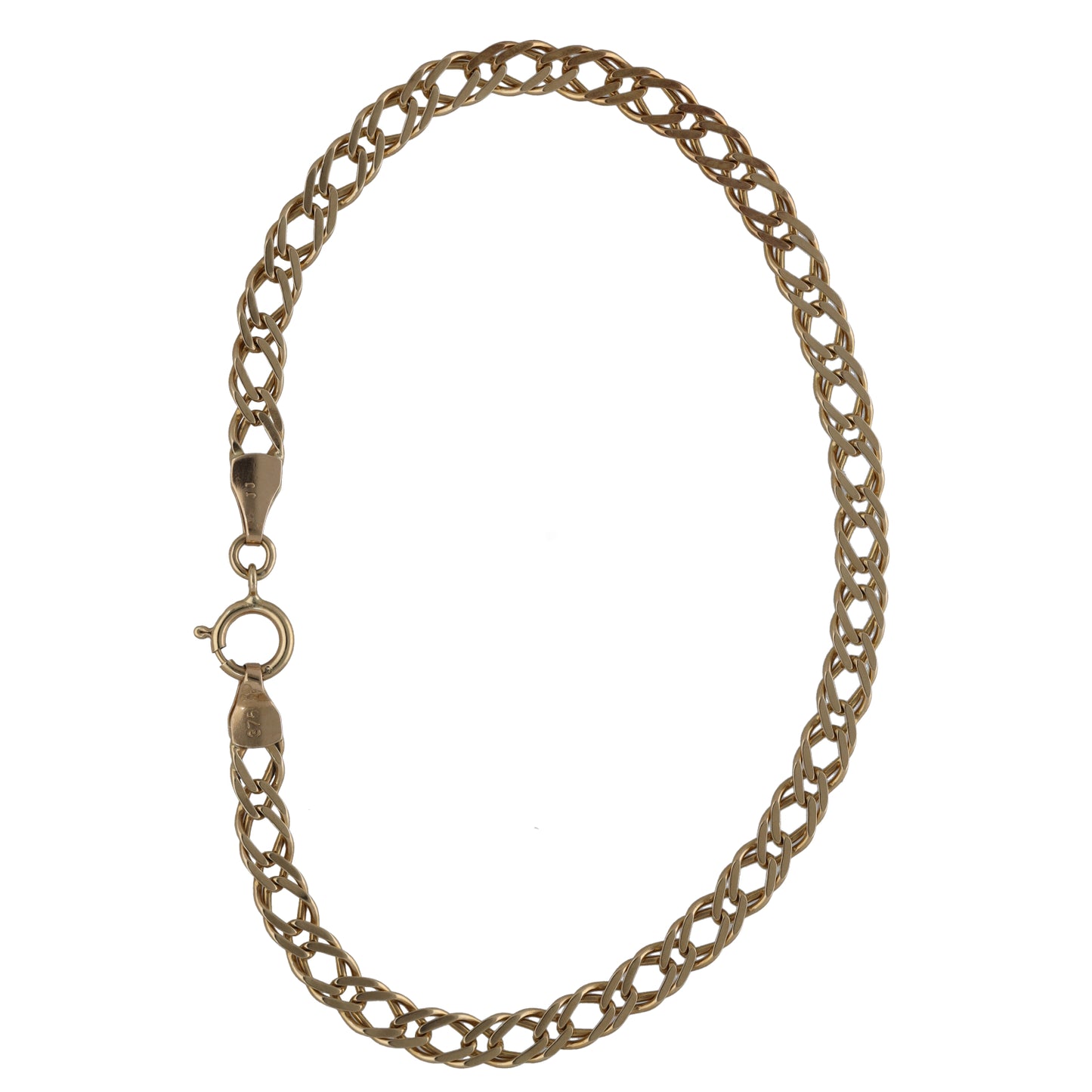 9ct Gold Double Curb Bracelet