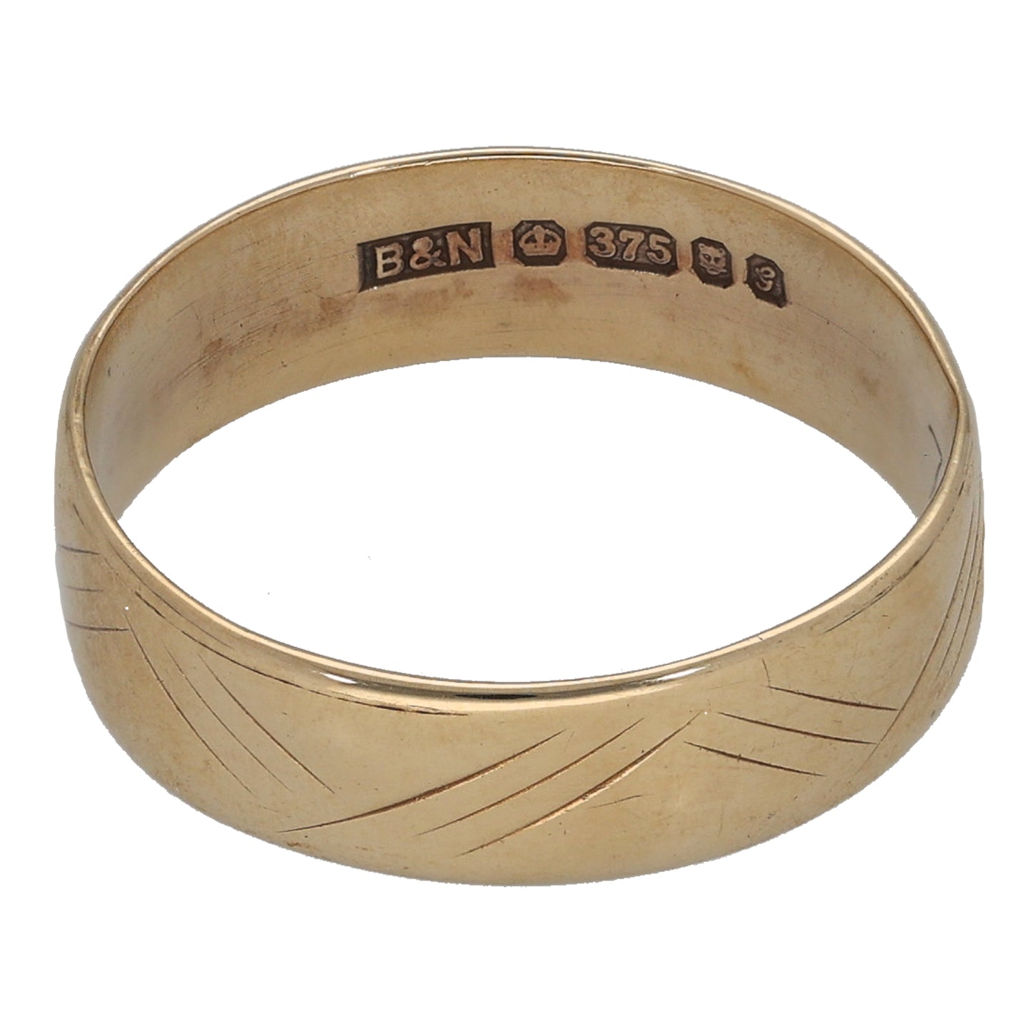 9ct Gold Plain Wedding Ring Size N