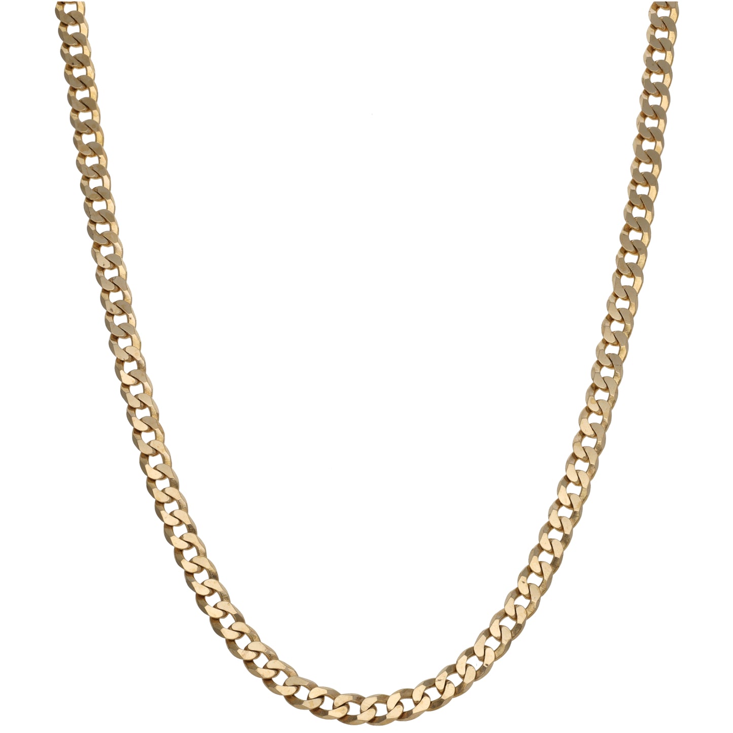 9ct Gold Curb Chain 18"