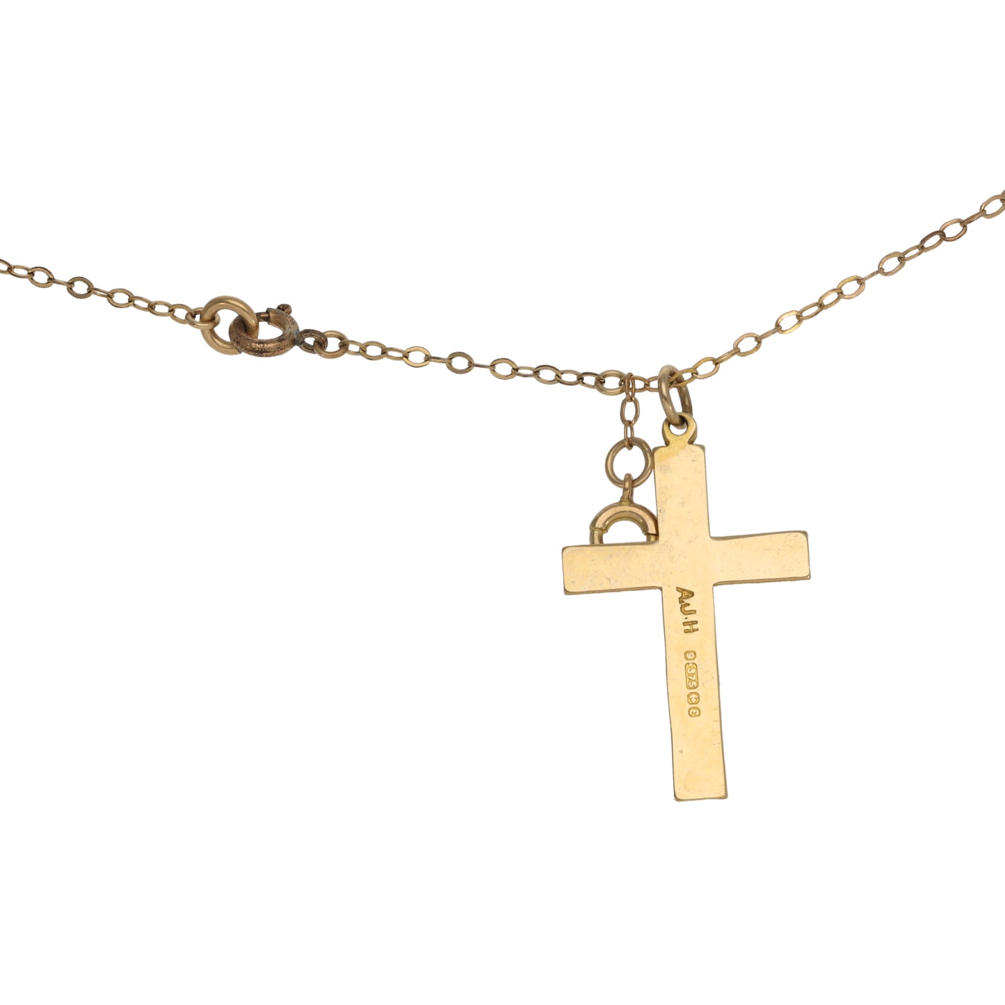 9ct Gold Cross Pendant With Chain
