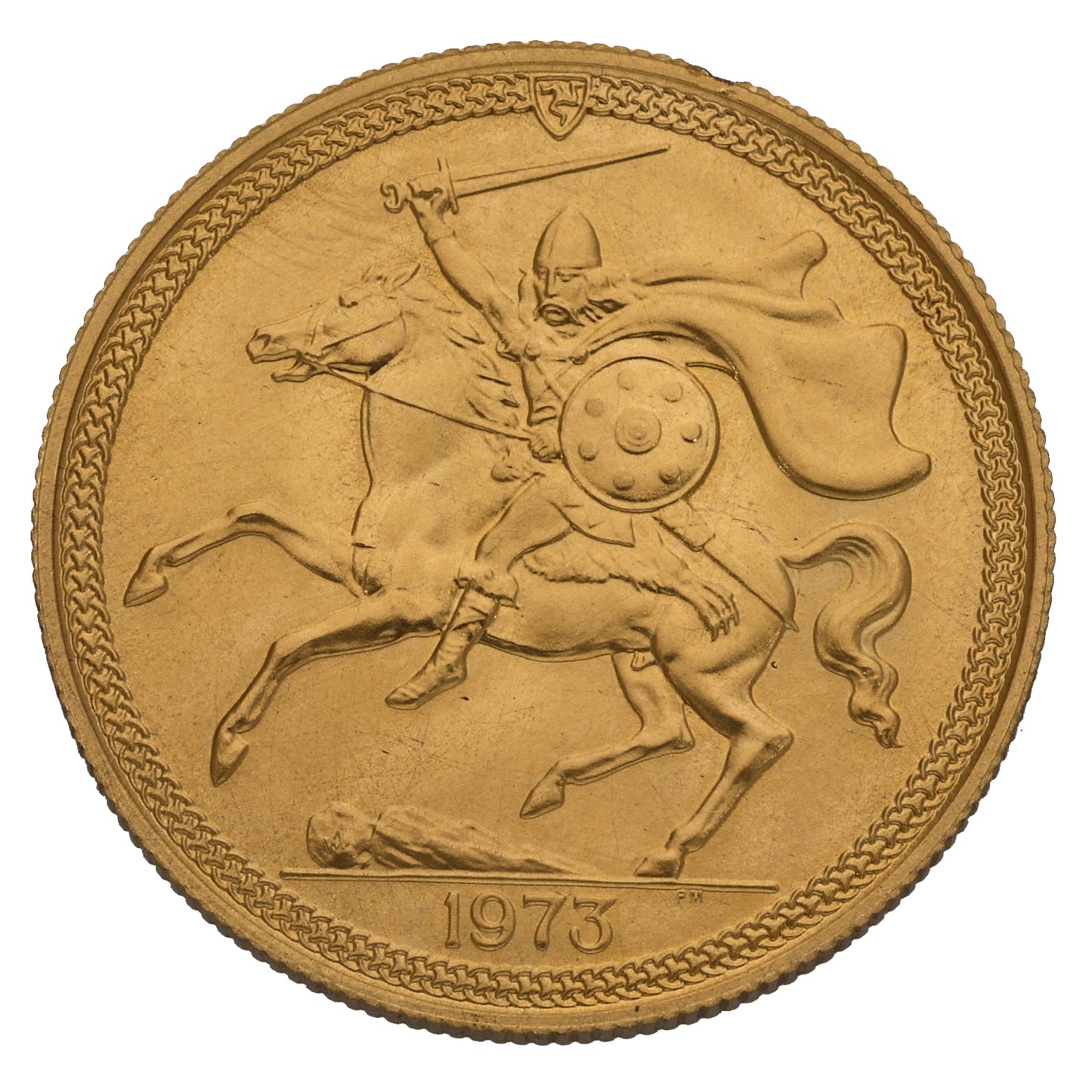 22ct Gold Isle Of Man Double Sovereign Coin 1973