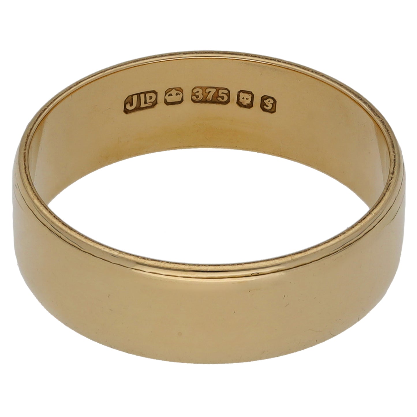 9ct Gold Plain Wedding Ring Size N