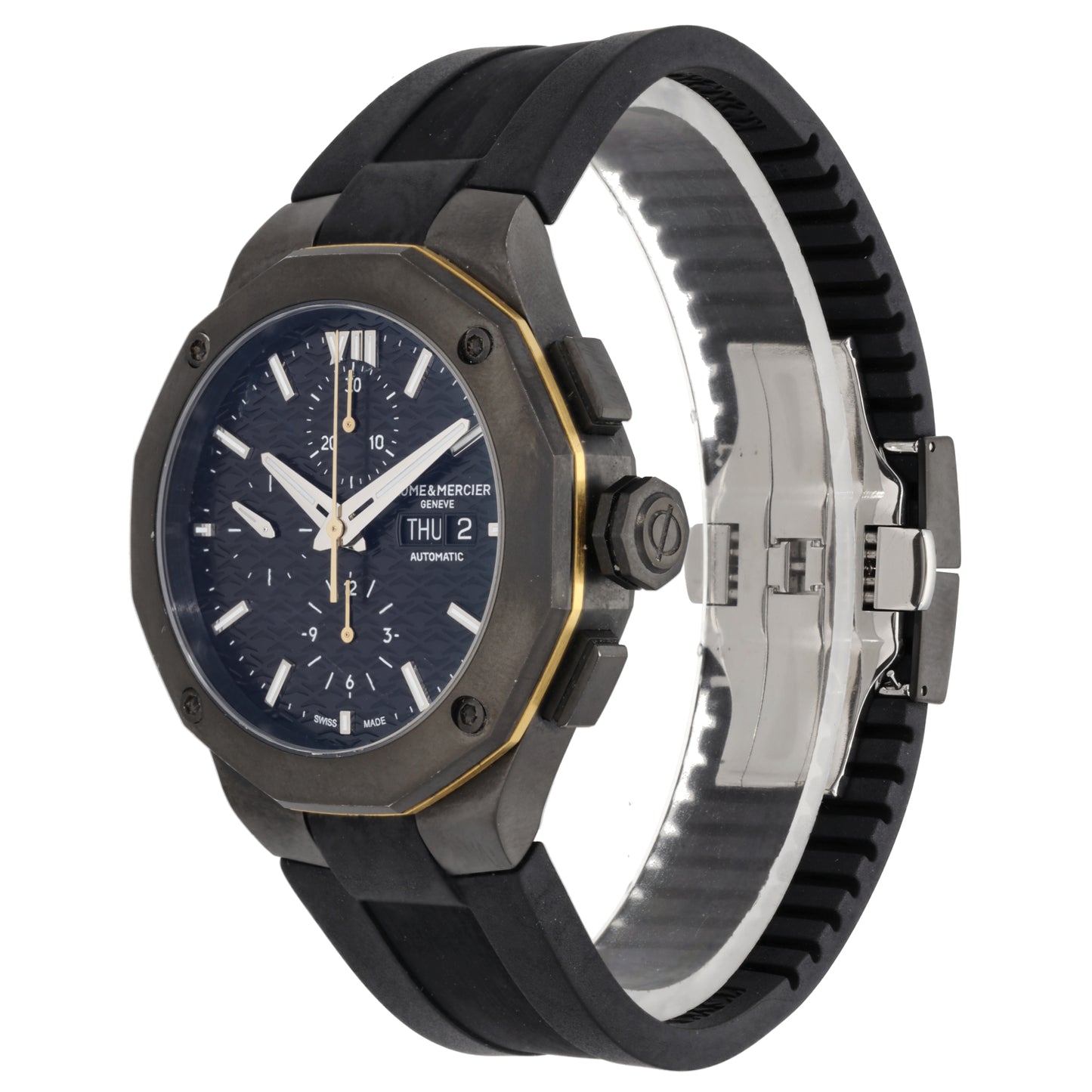 Baume Et Mercier Rivera 65906 44mm DLC Stainless Steel Watch