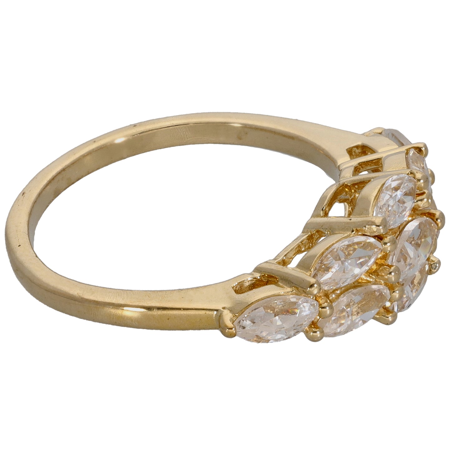 9ct Gold Cubic Zirconia Dress/Cocktail Ring Size N