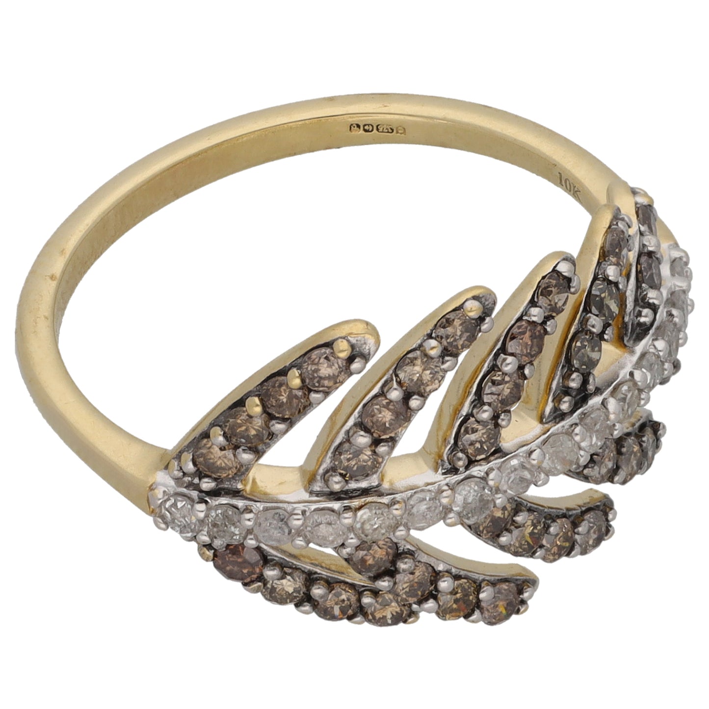 9ct Gold 0.49ct Diamond Dress/Cocktail Ring Size O