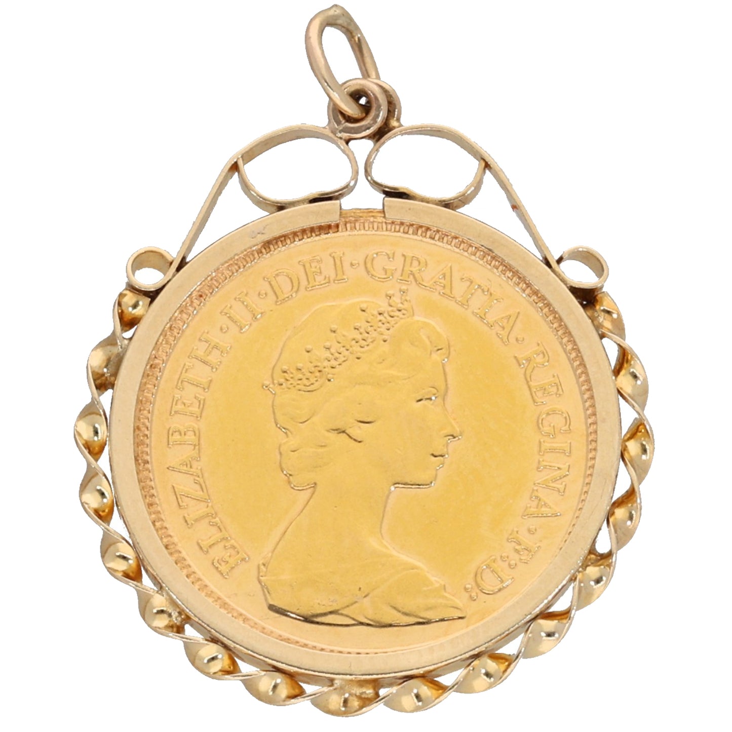 9ct Gold Half Sovereign Coin Pendant