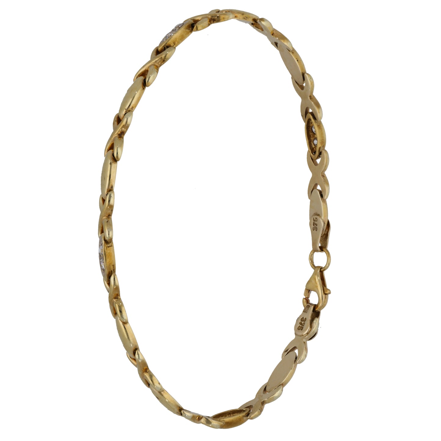 9ct Gold Cubic Zirconia Line/Tennis Bracelet