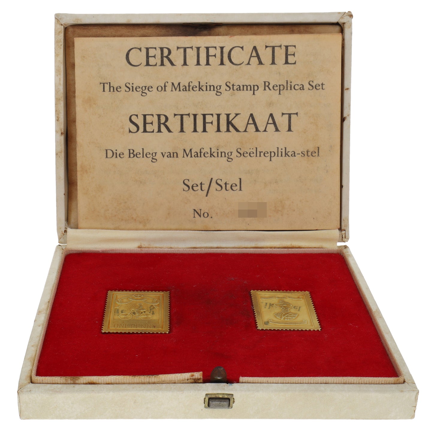 18ct Gold The Siege Of Mafeking Stamp Replica Set