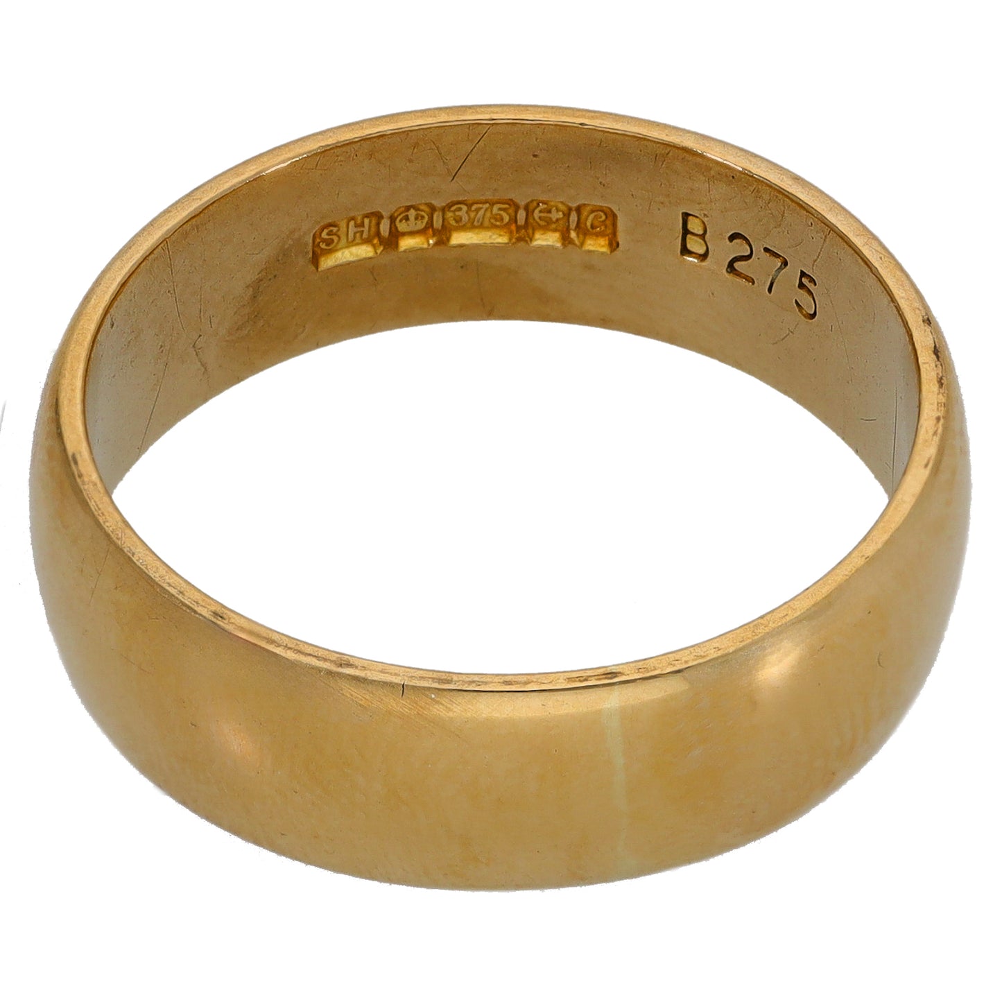 9ct Gold Plain Wedding Ring Size T