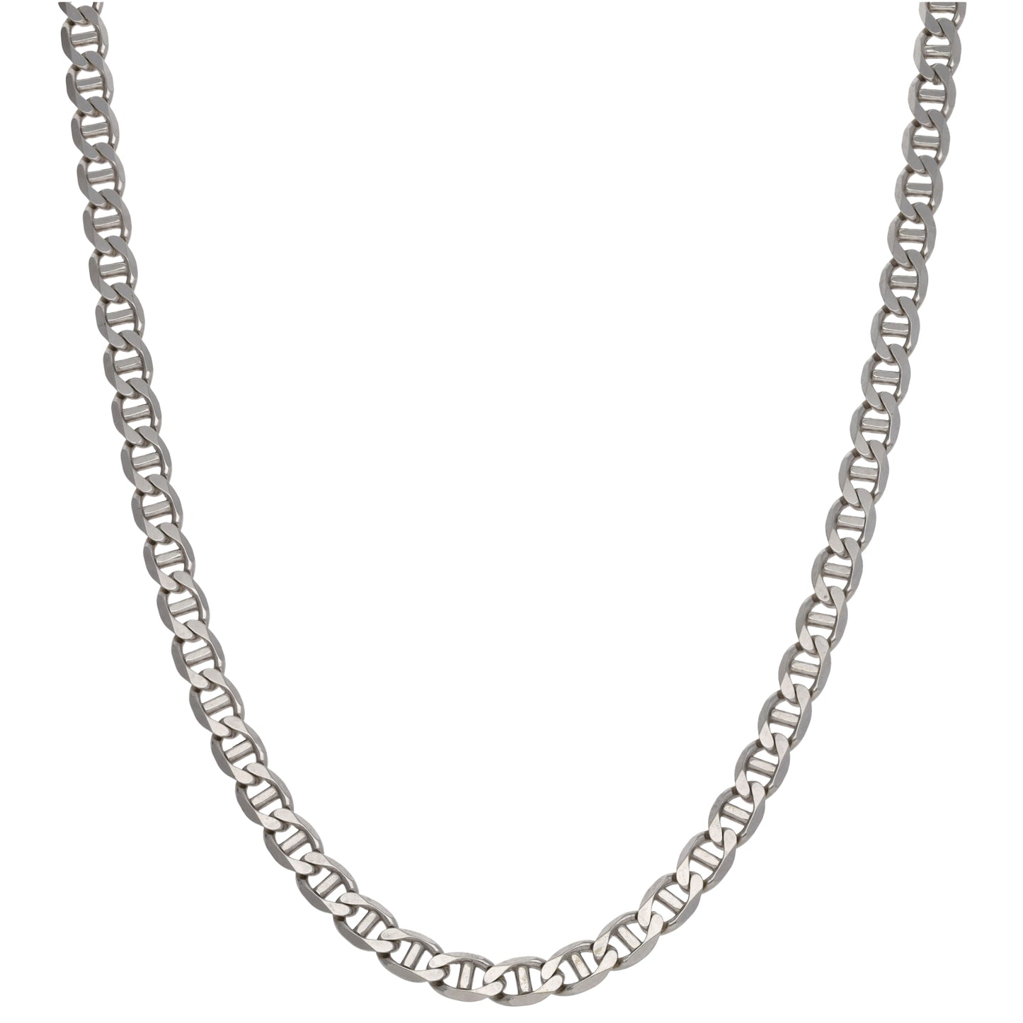 9ct White Gold Anchor Chain 20"