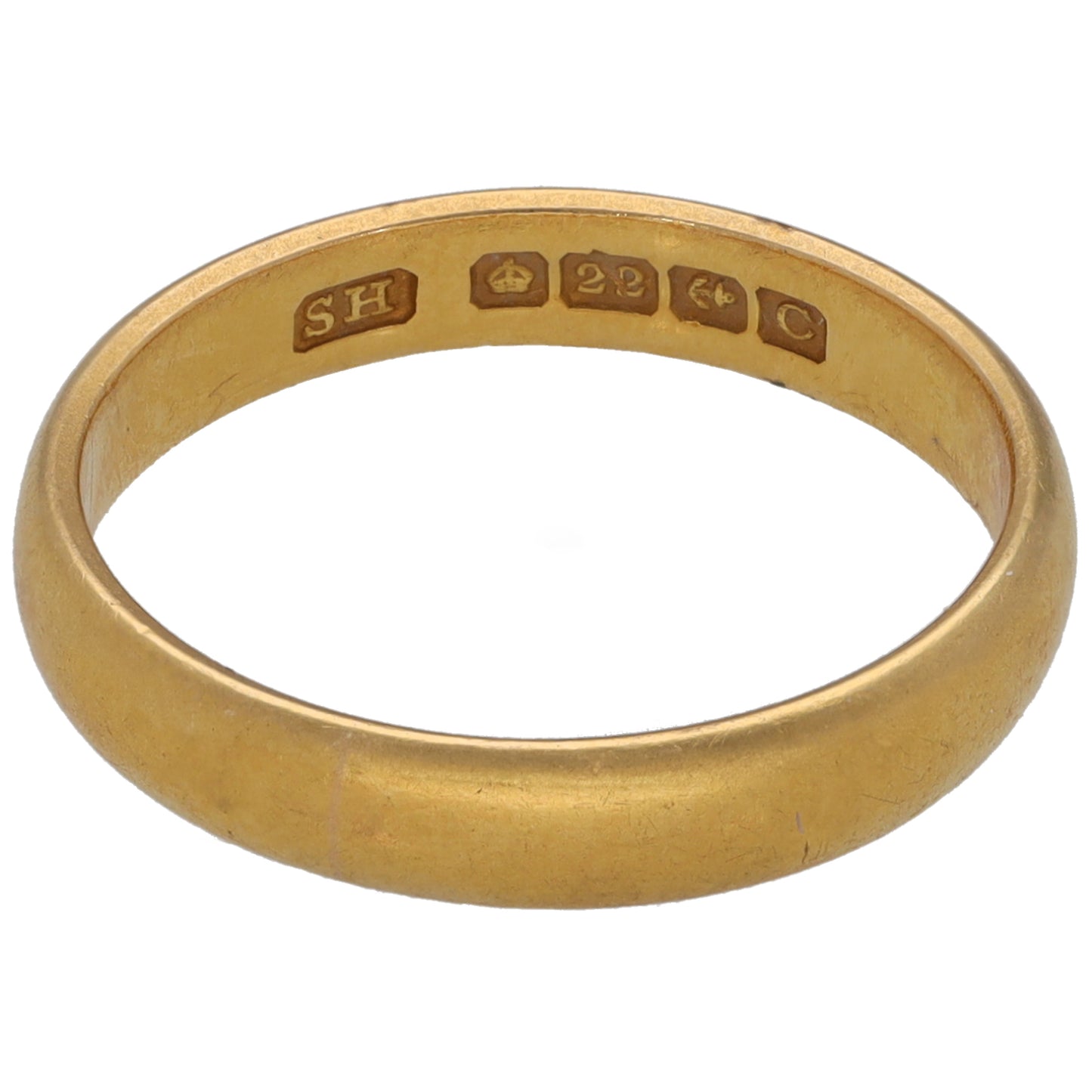 22ct Gold Plain Wedding Ring Size N