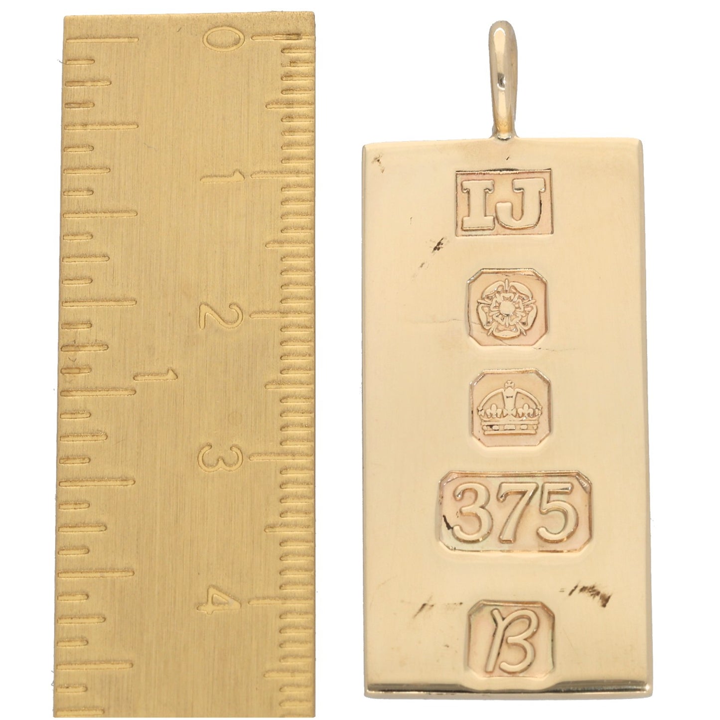 9ct Gold Ingot Pendant