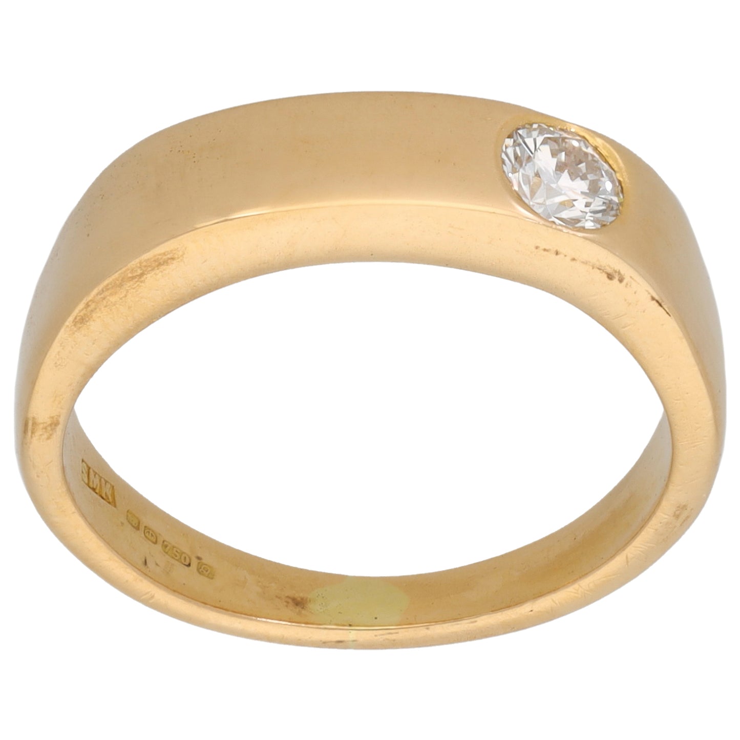 18ct Gold 0.25ct Diamond Solitaire Ring Size M