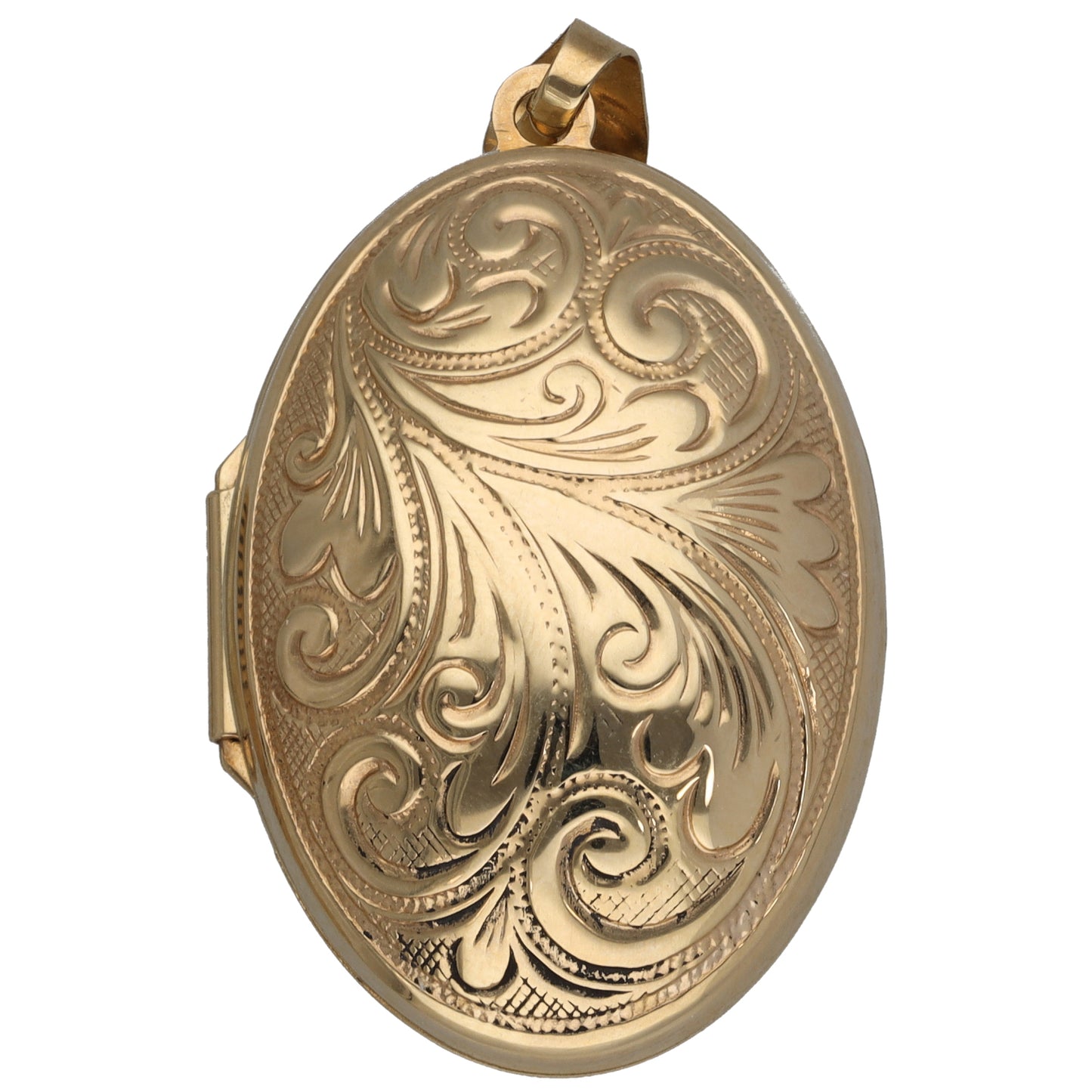 9ct Gold Patterned Locket Pendant