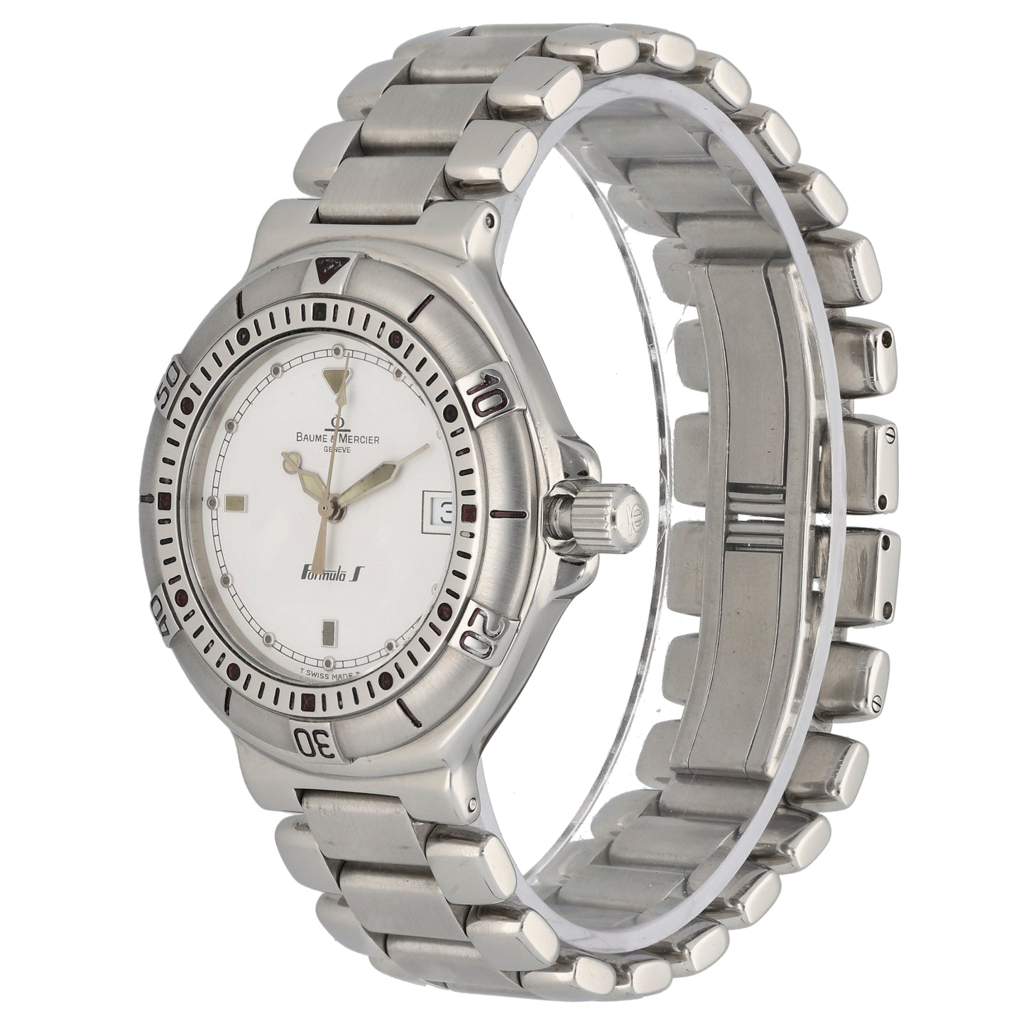 Baume Et Mercier Formula S MV04FO29 35mm Stainless Steel Watch