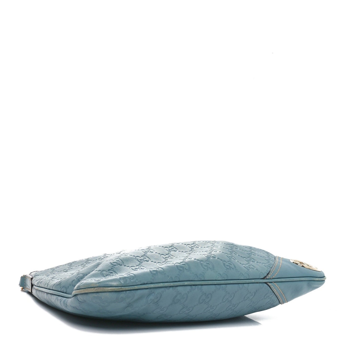 Gucci New Britt Hobo Guccissima Leather Bag - Blue