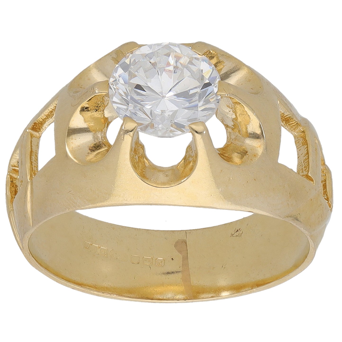 9ct Gold Cubic Zirconia Alternative Ring Size U