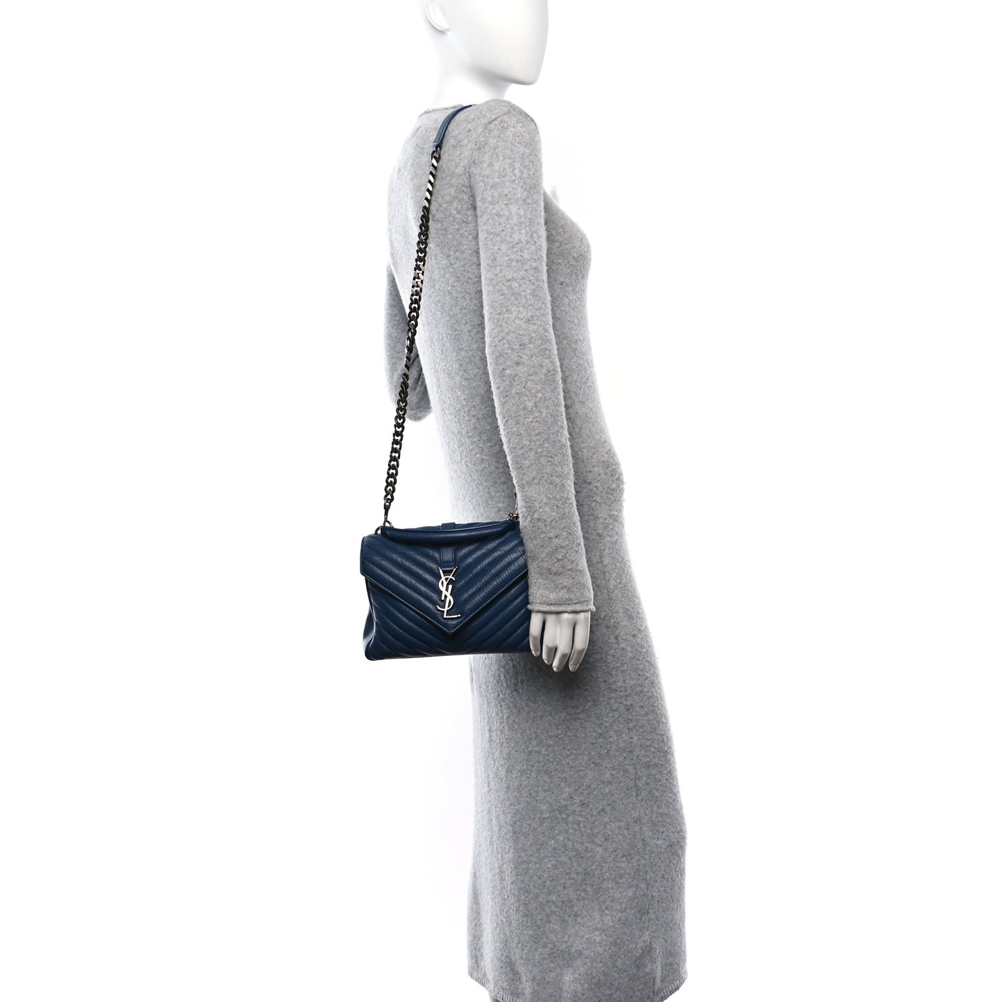 Yves Saint Laurent Monogram Medium College Matelasse Chevron Bag - Charron